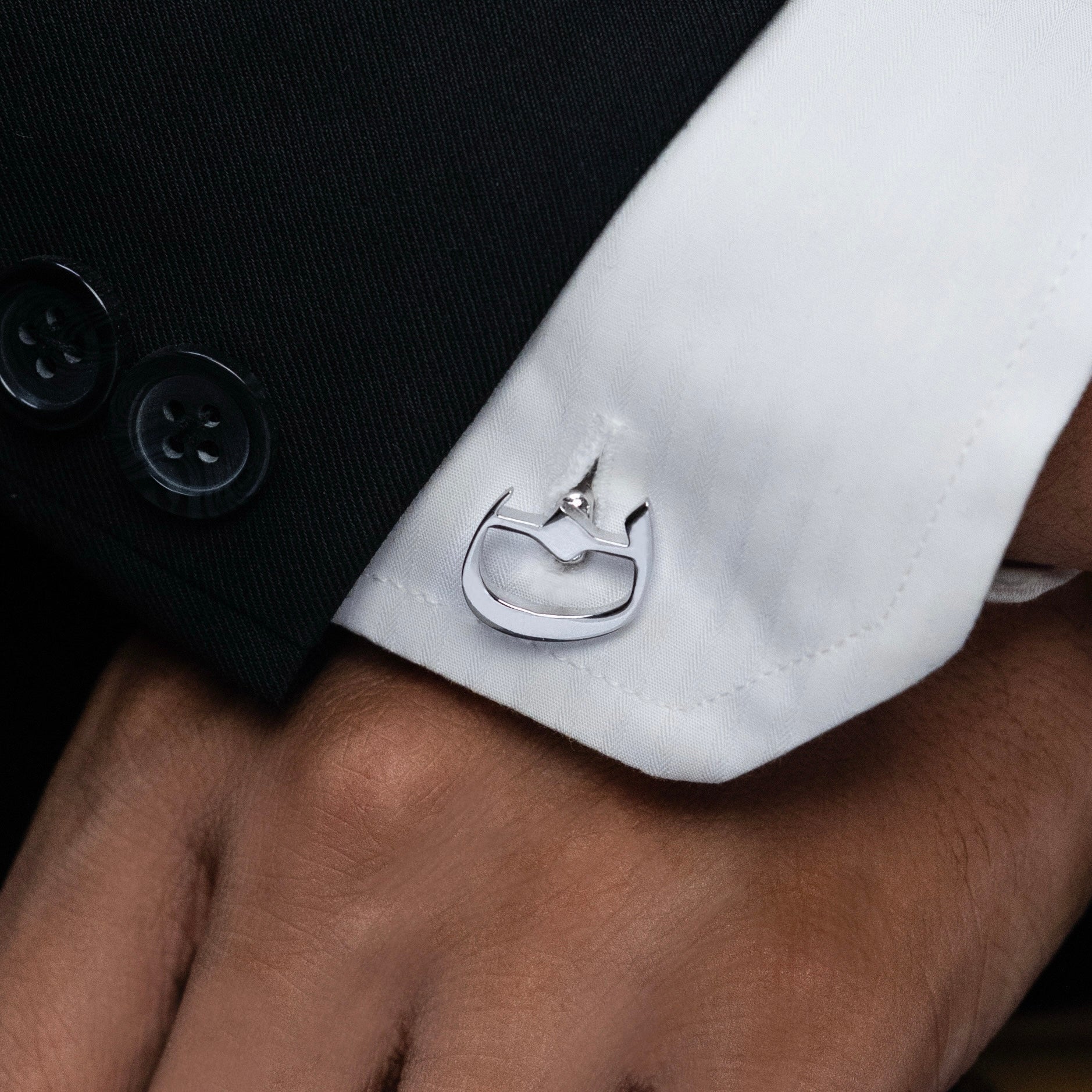 Calligraphed Arabic Initial Cufflinks