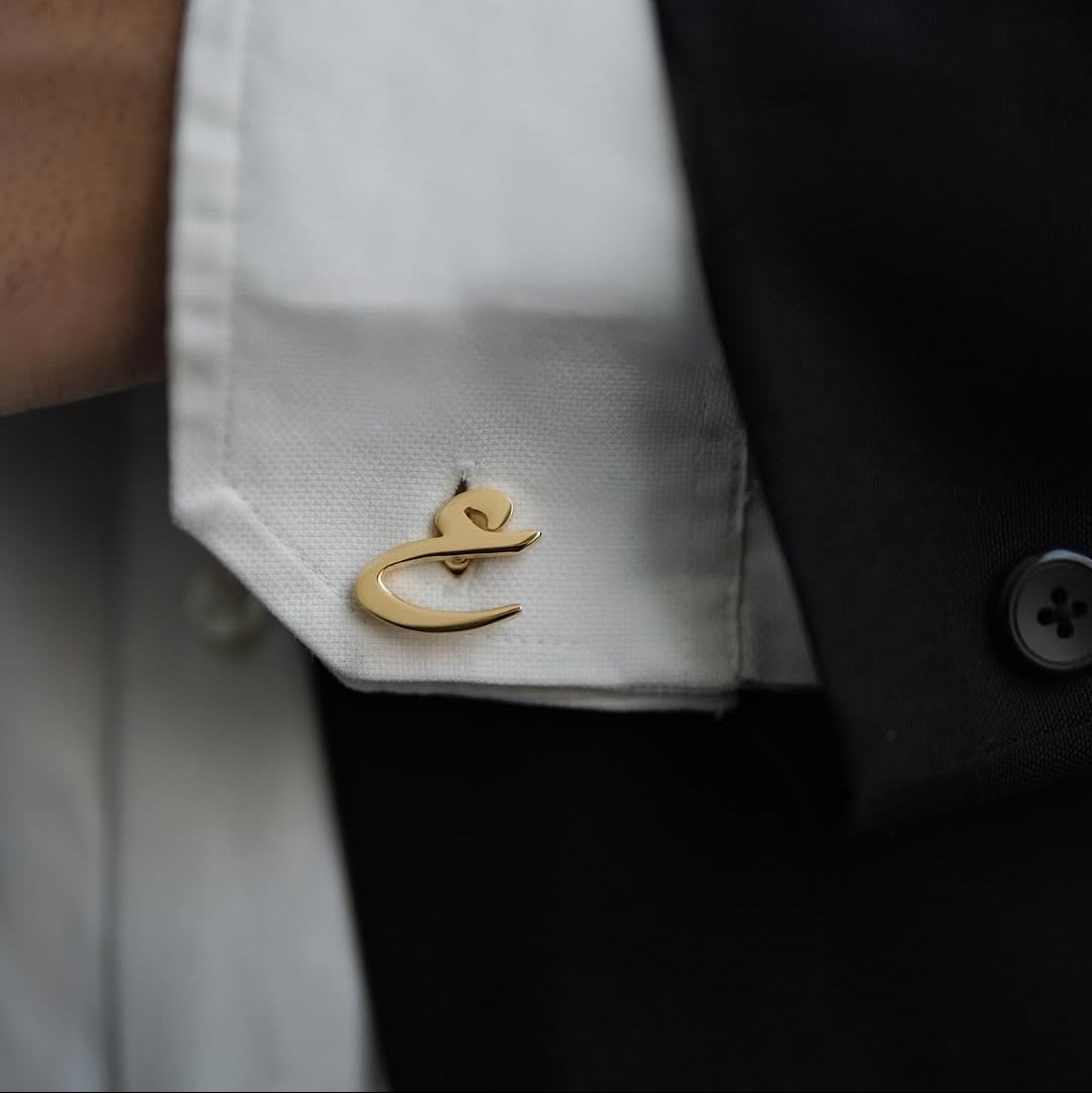Calligraphed Arabic Letter Cufflinks