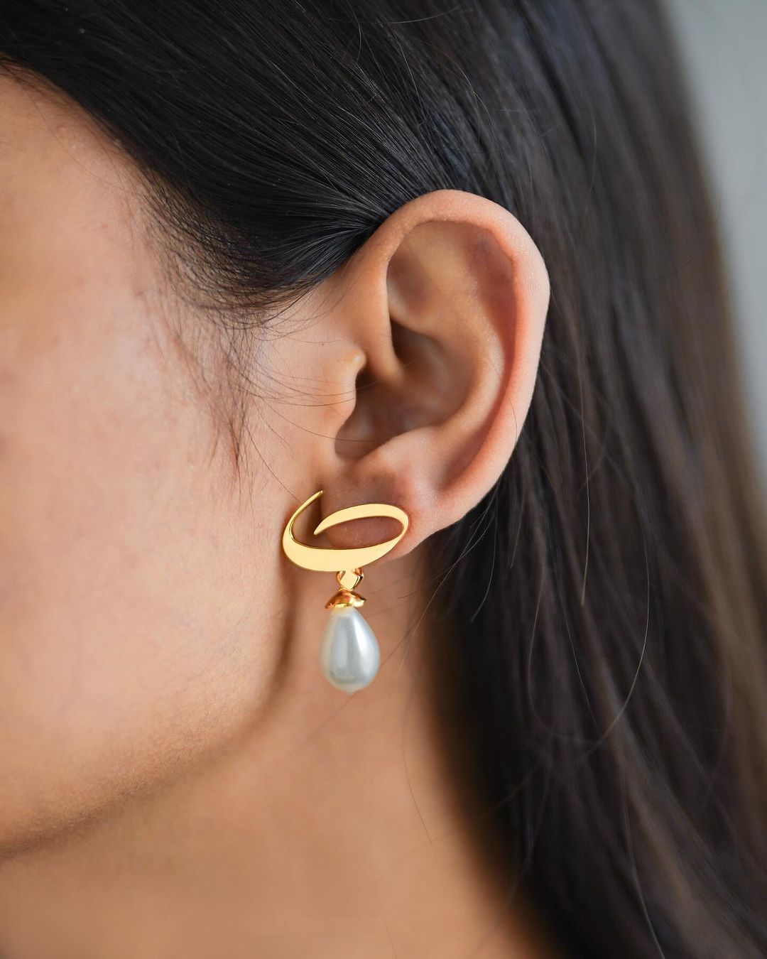 Calligraphed Arabic Letter Earrings