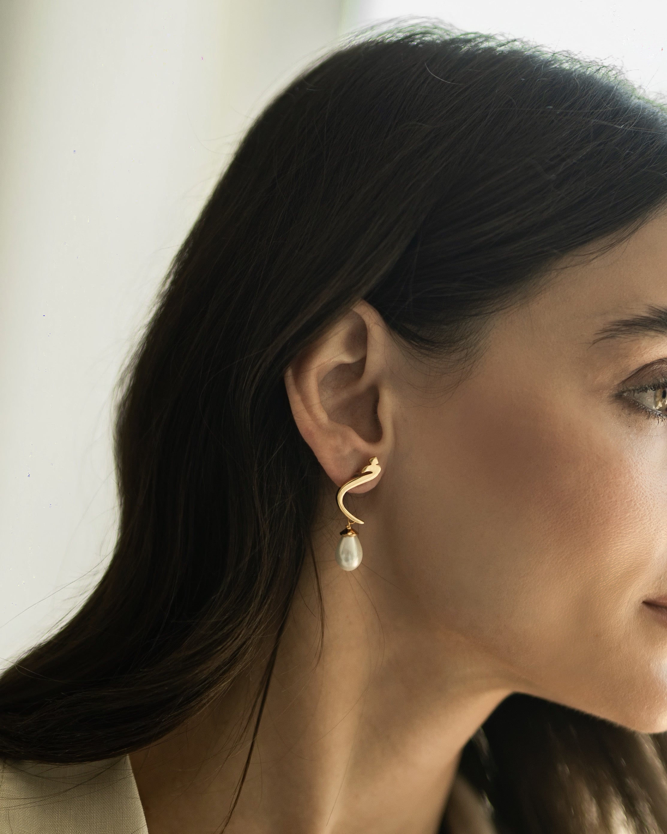 Calligraphed Arabic Letter Earrings