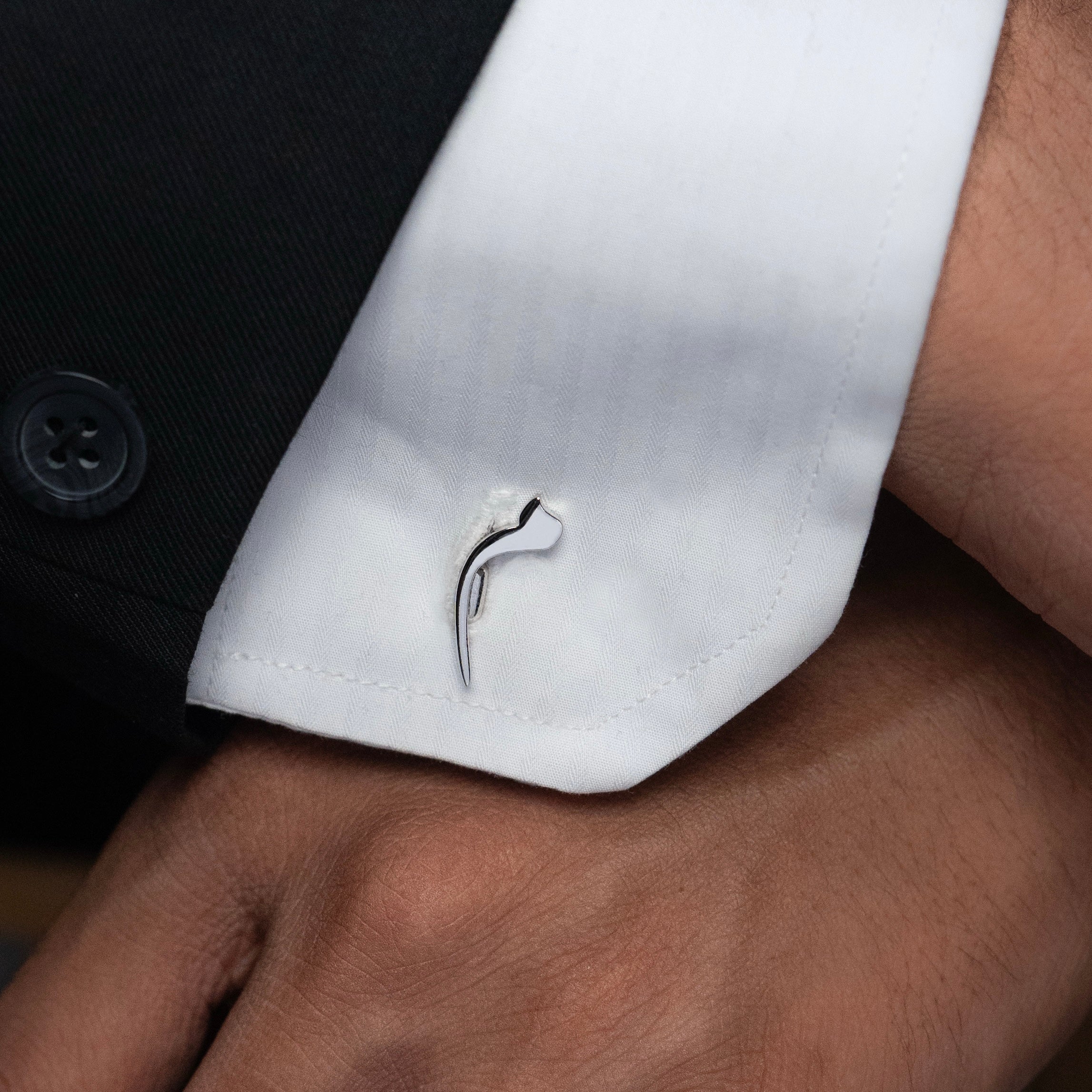 Calligraphed Arabic Initial Cufflinks