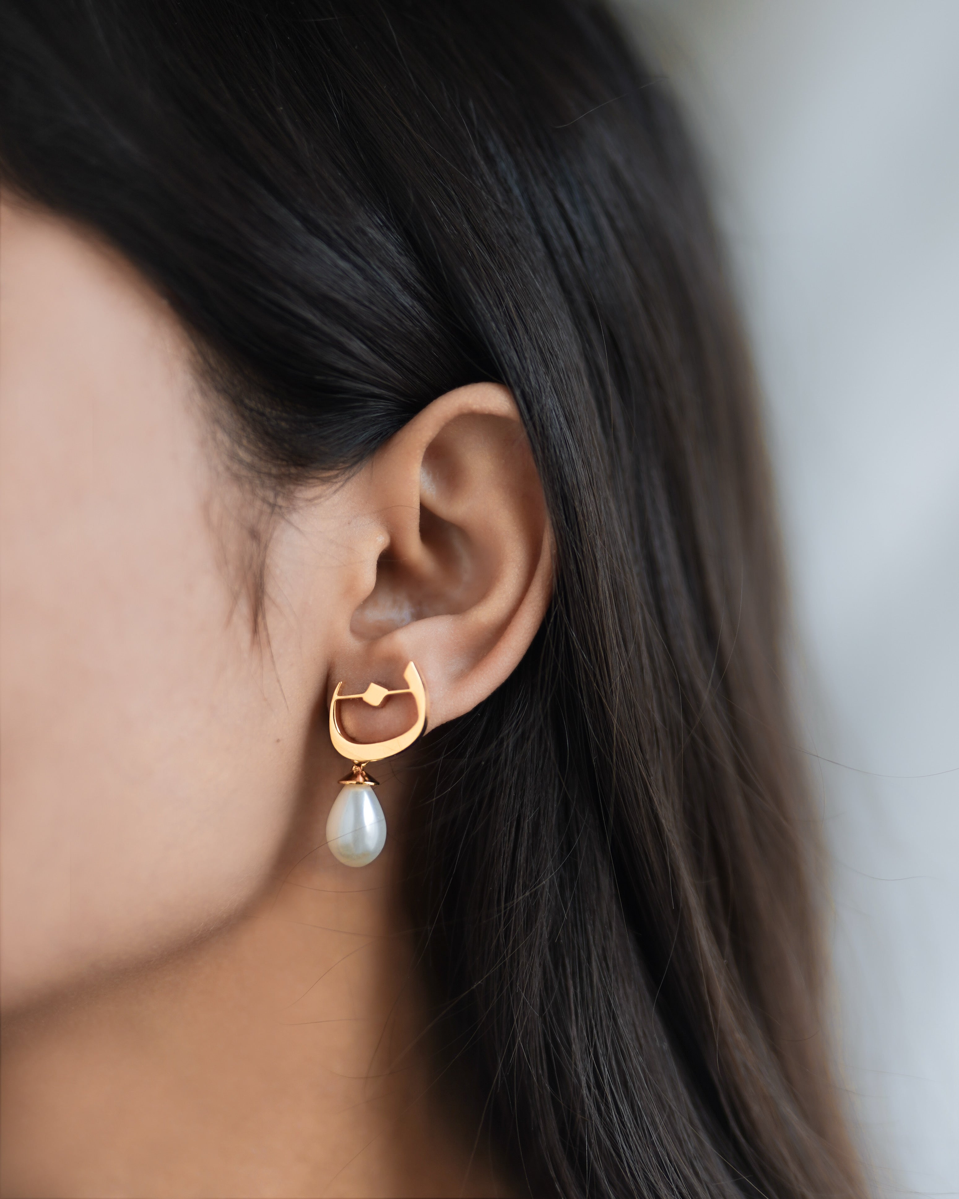 Calligraphed Arabic Letter Earrings