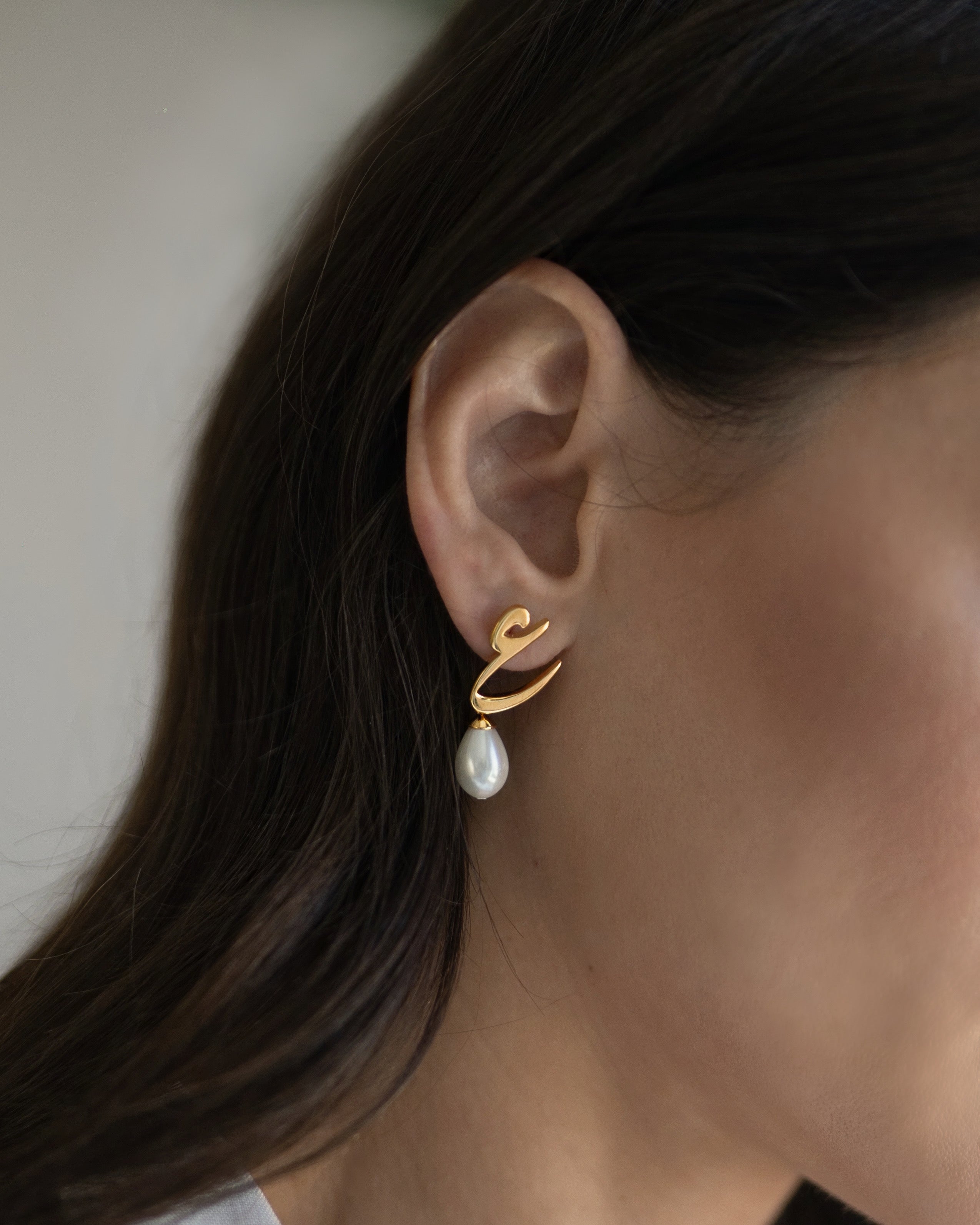 Calligraphed Arabic Letter Earrings