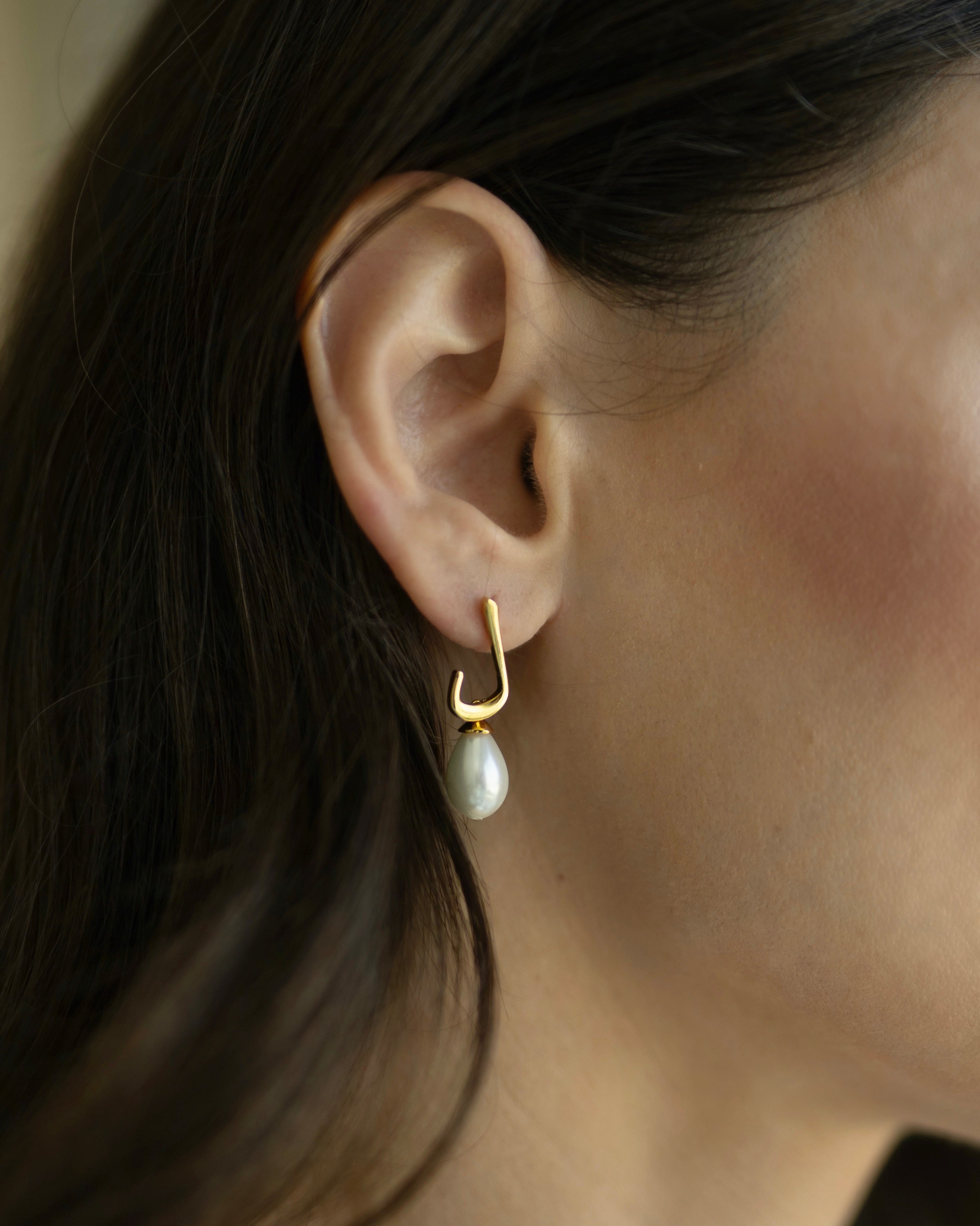 Calligraphed Letter Earrings ل