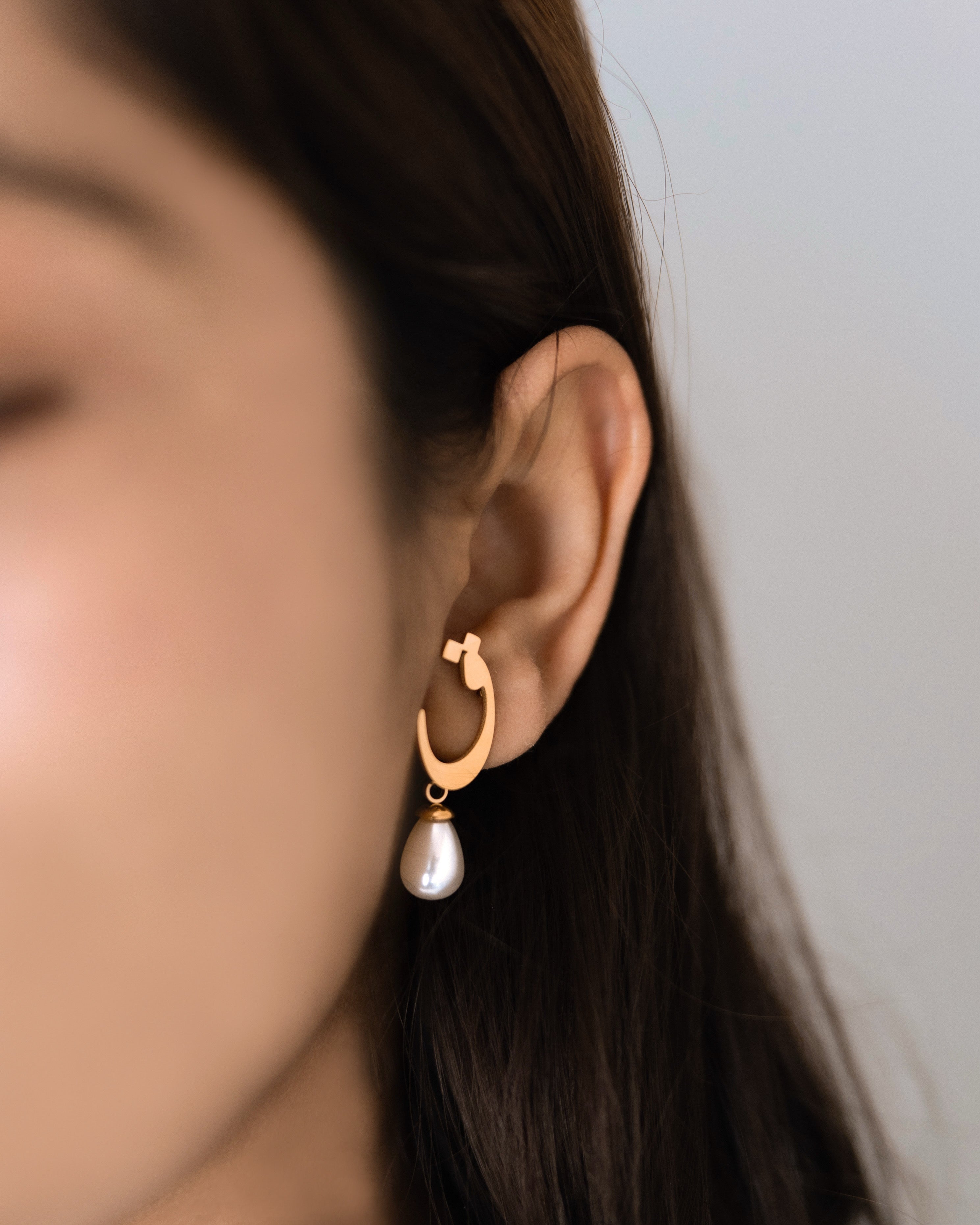 Calligraphed Arabic Letter Earrings