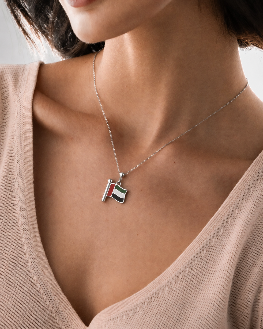 Charm flag UAE (Silver)