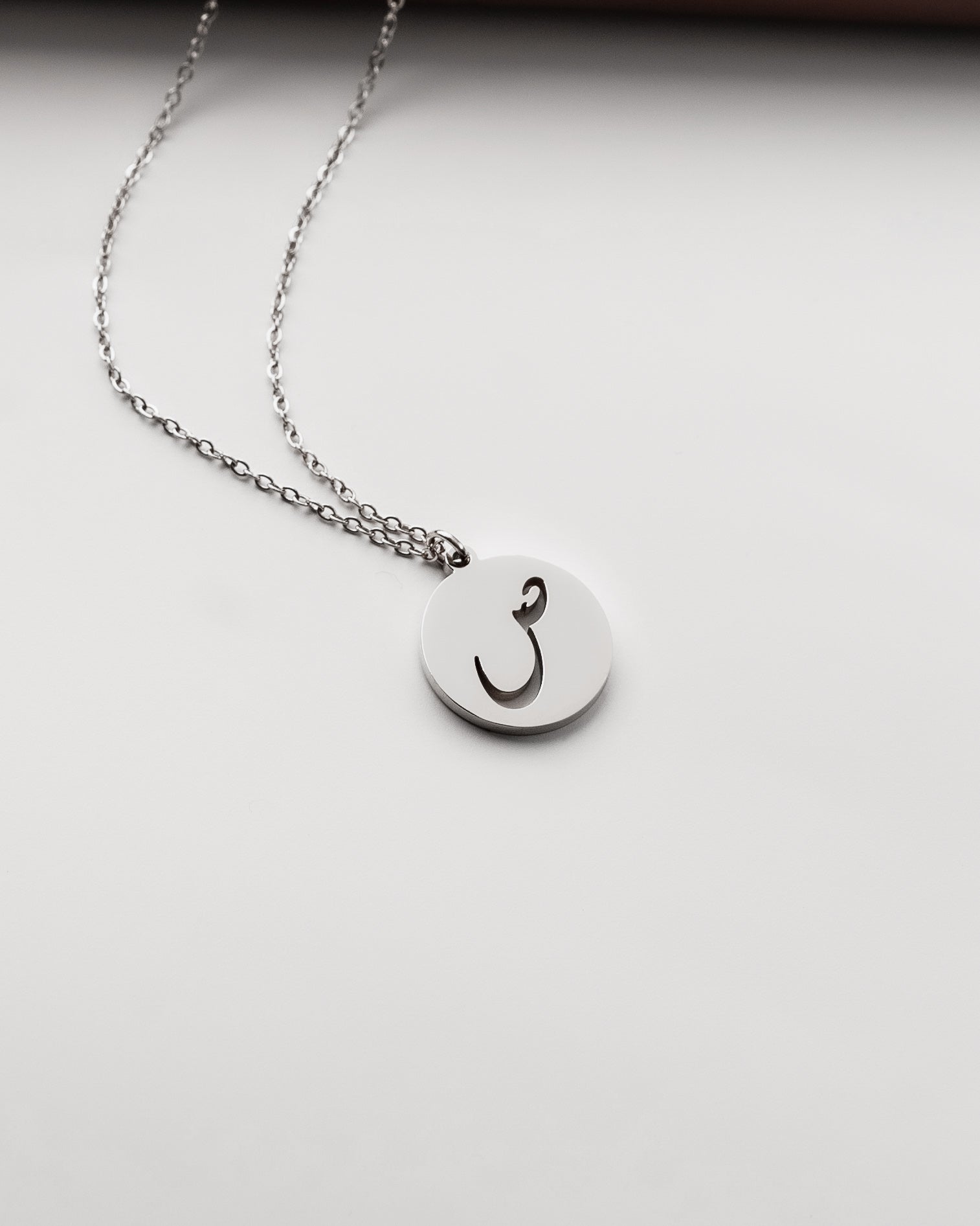 Initial Necklace (Silver) ص