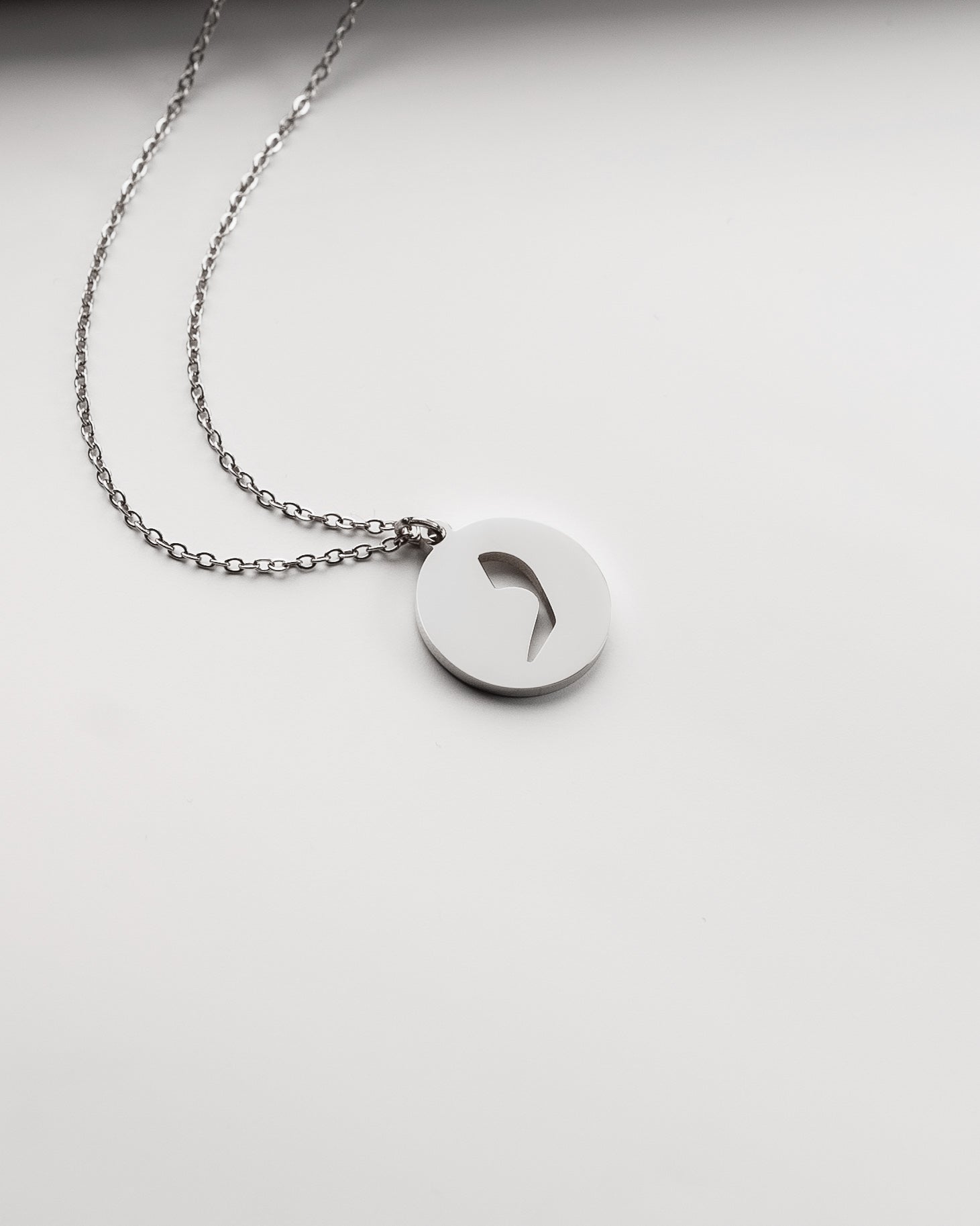 Initial Necklace (Silver) د