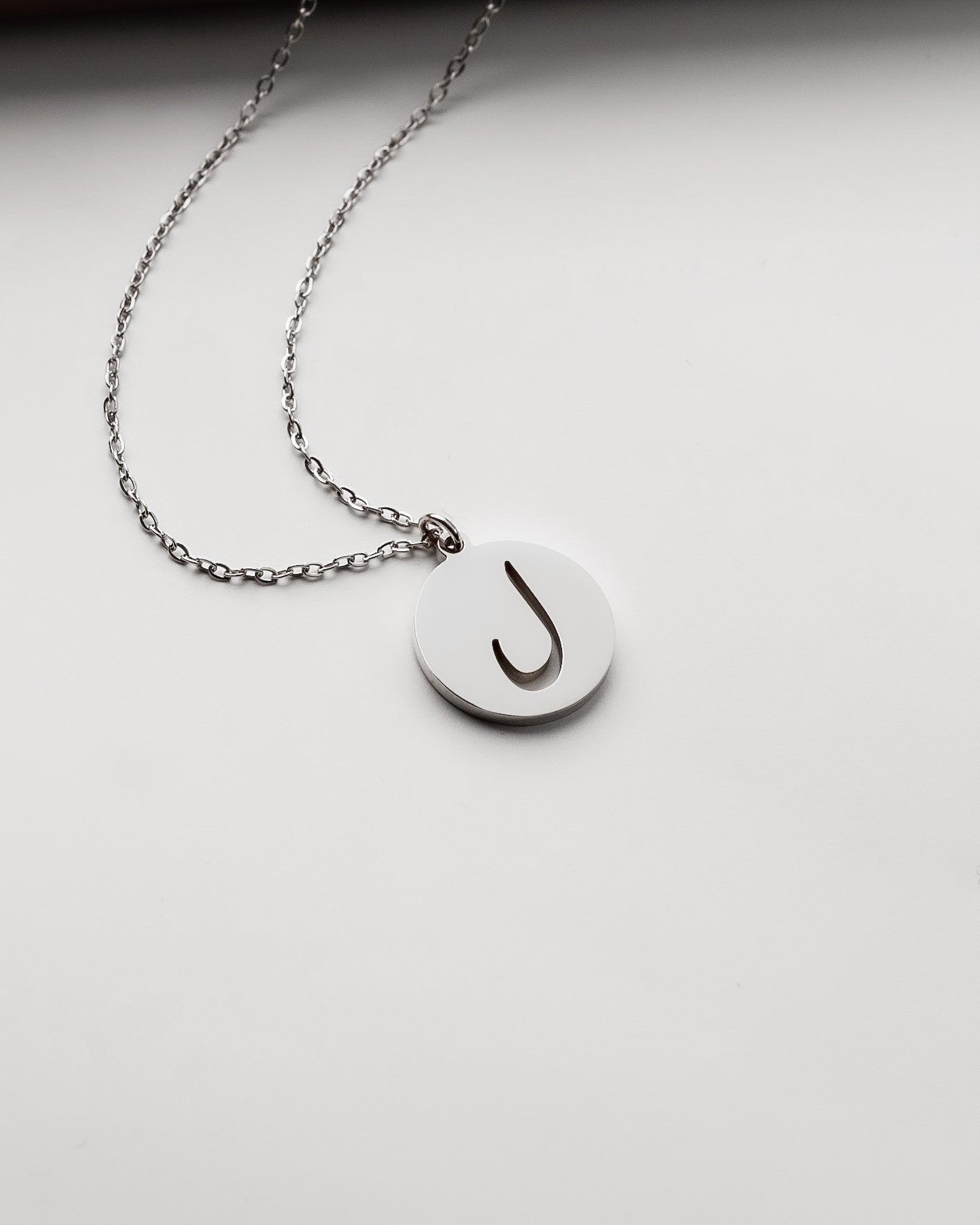 Initial Necklace (Silver) ل