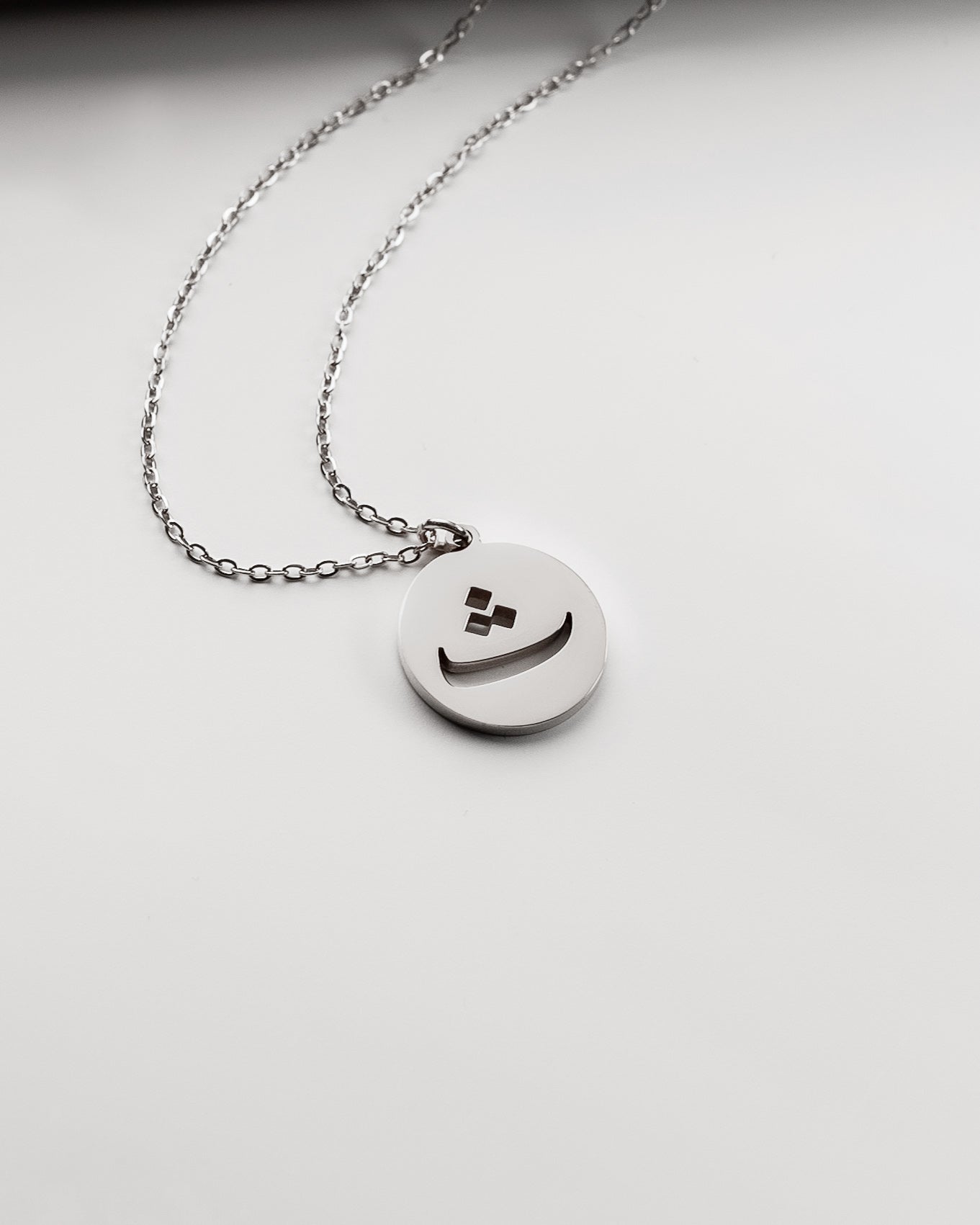 Initial Necklace (Silver) ث