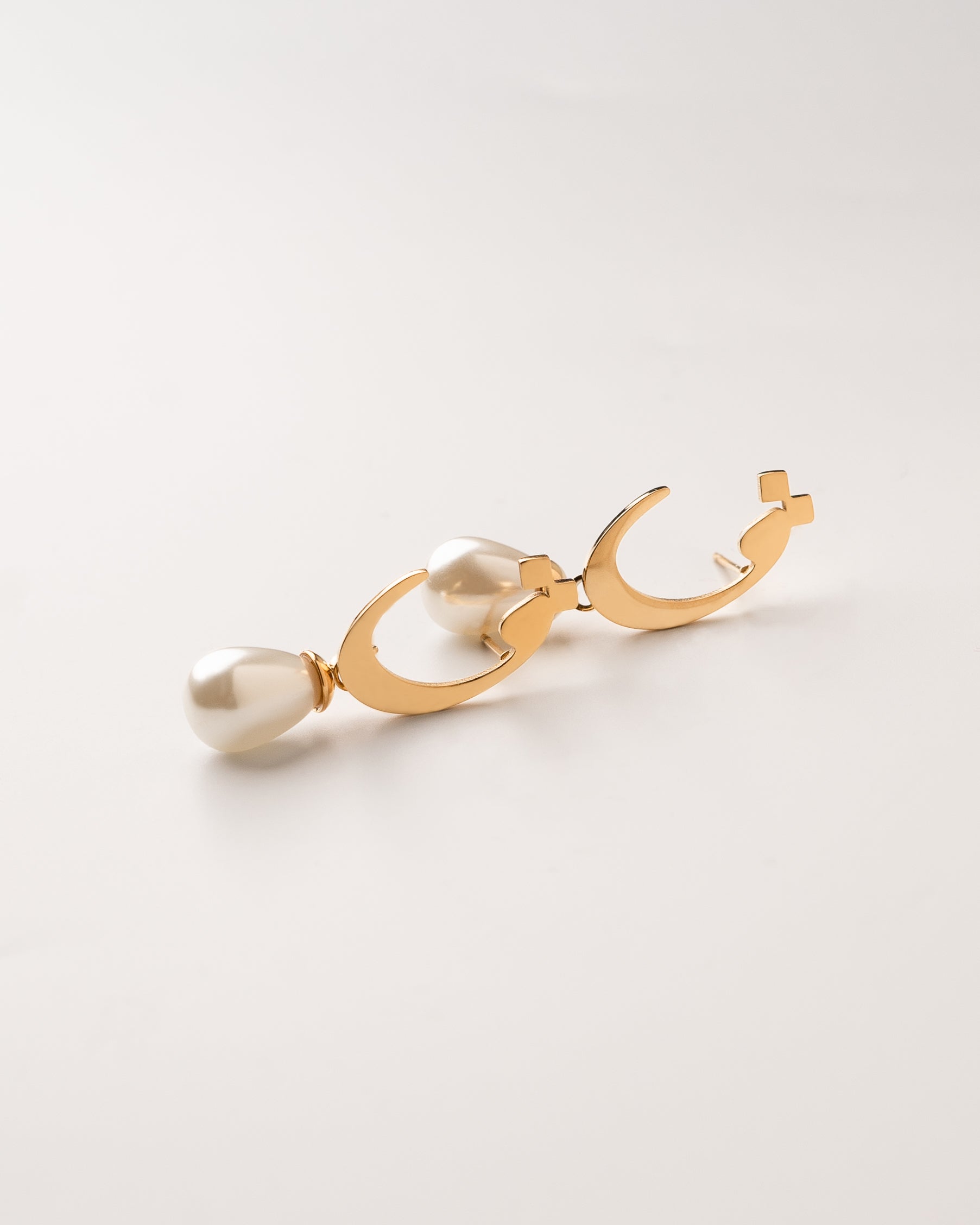 Calligraphed Letter Earrings ق