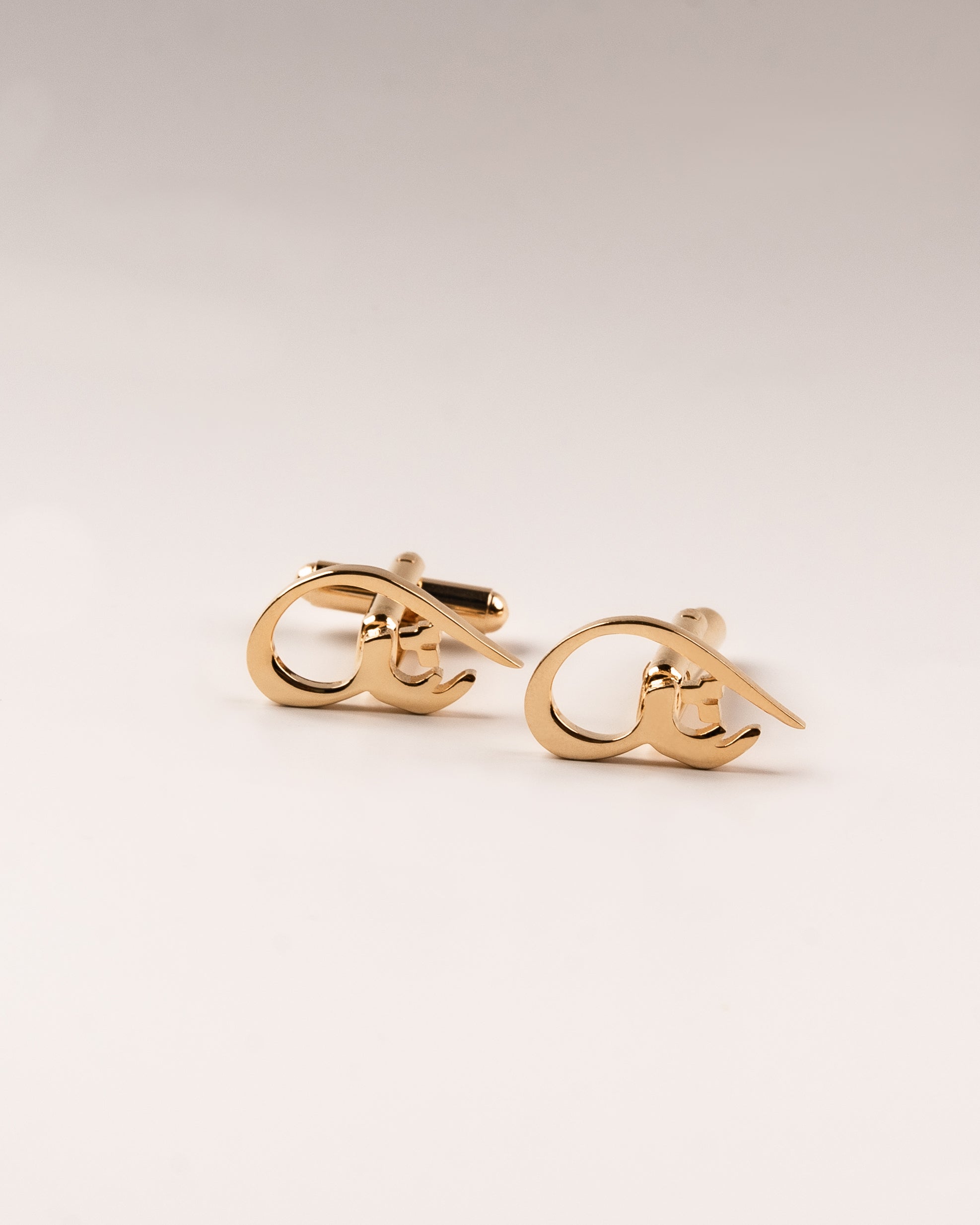 Calligraphed Arabic Initial Cufflinks
