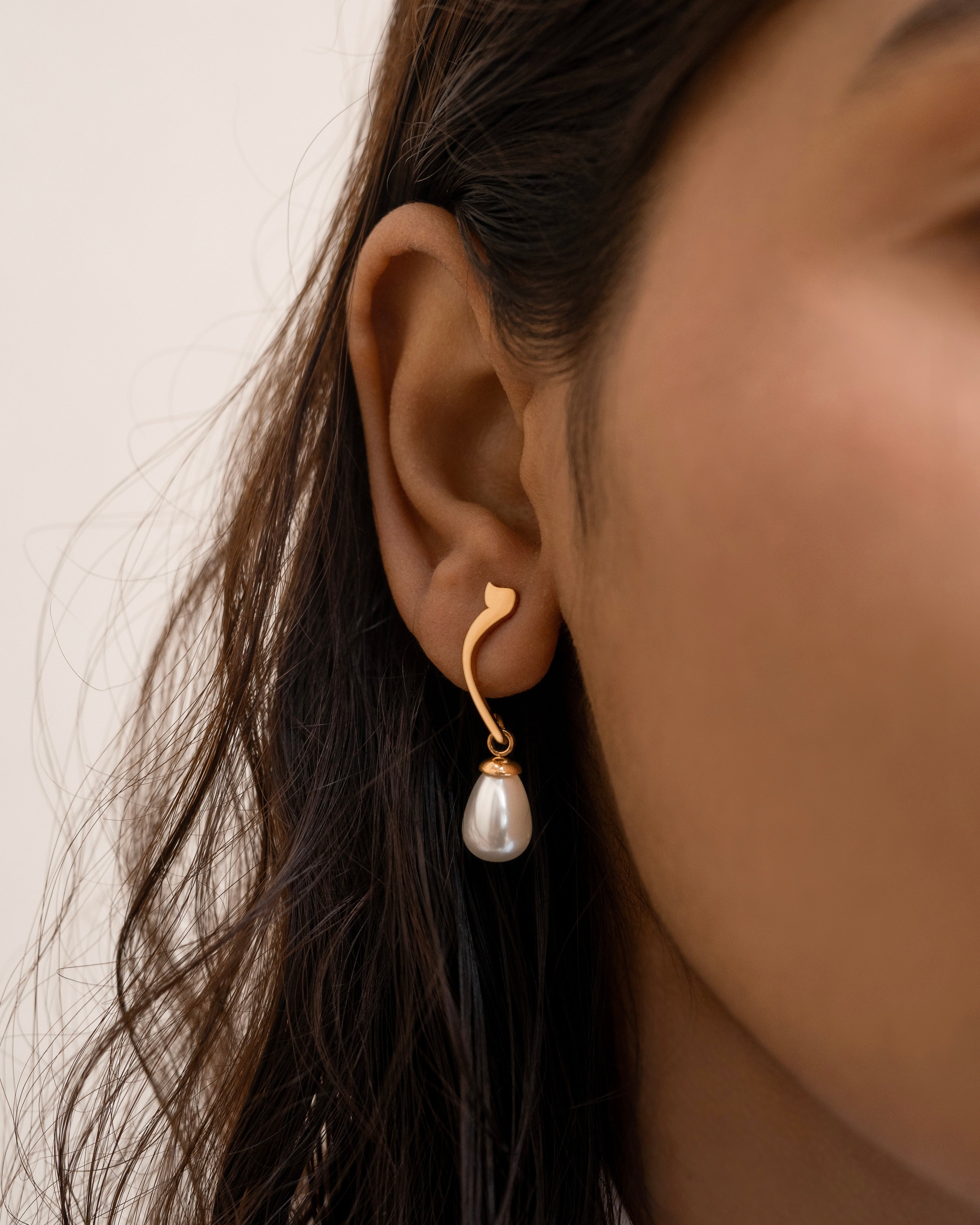 Calligraphed Arabic Initial Earrings