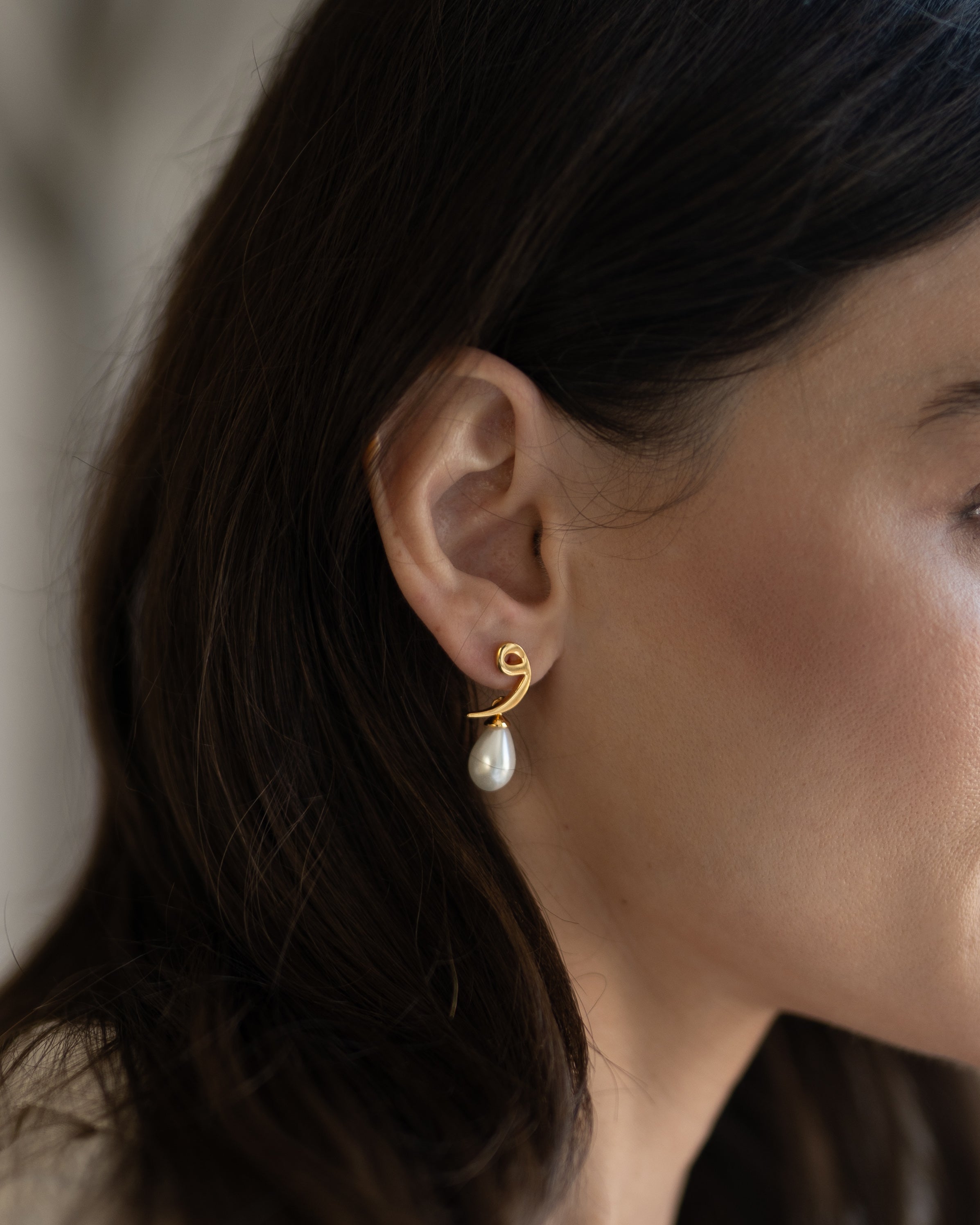Calligraphed Arabic Letter Earrings