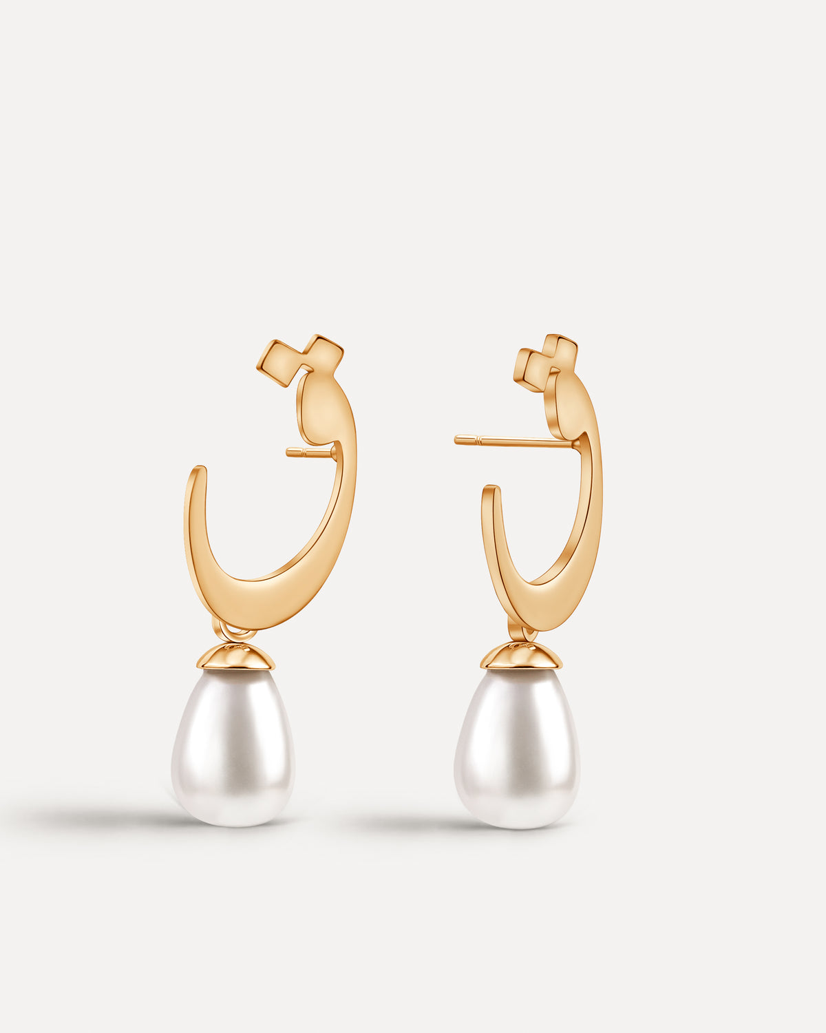 Calligraphed Initial Earrings ق