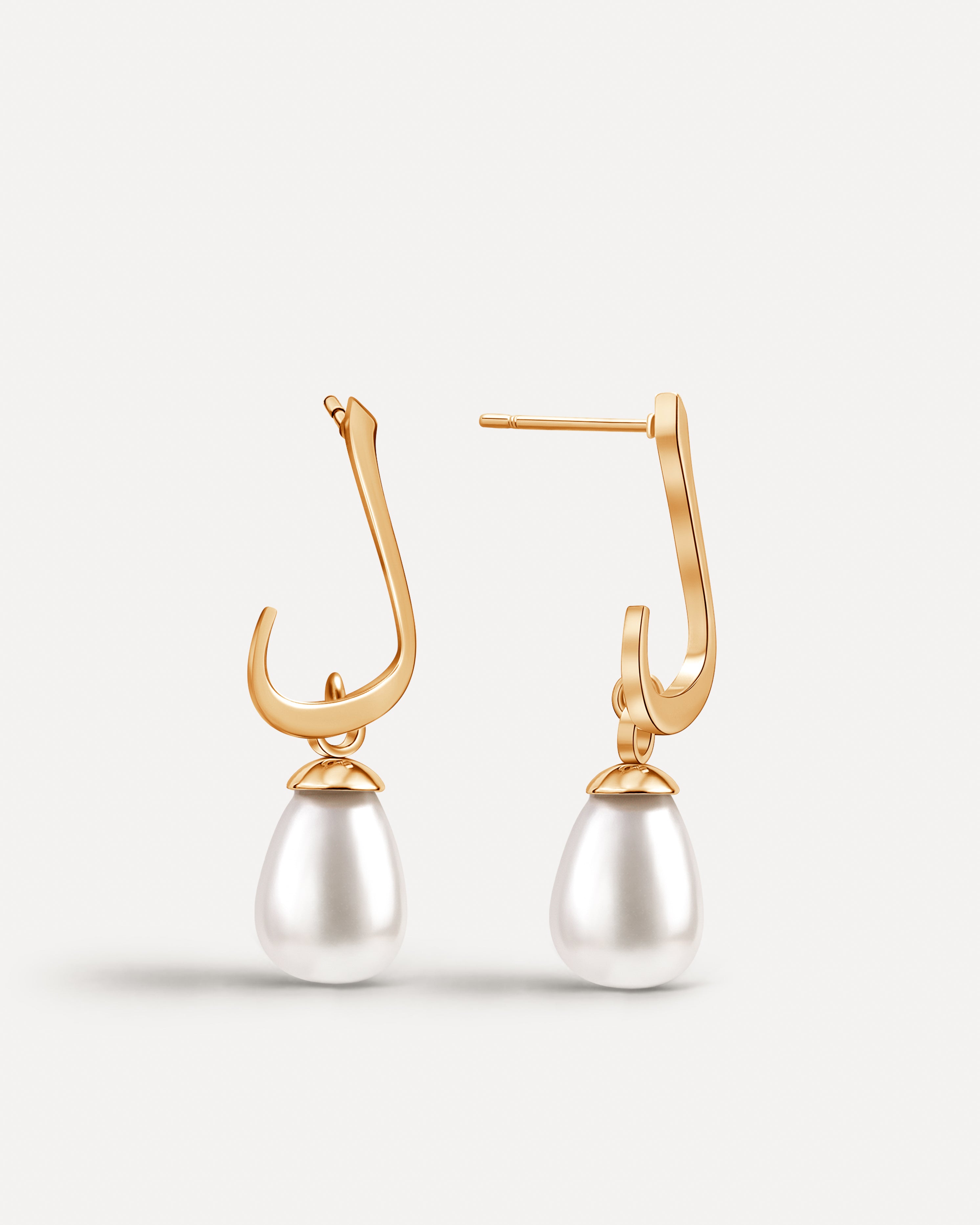 Calligraphed Initial Earrings ل