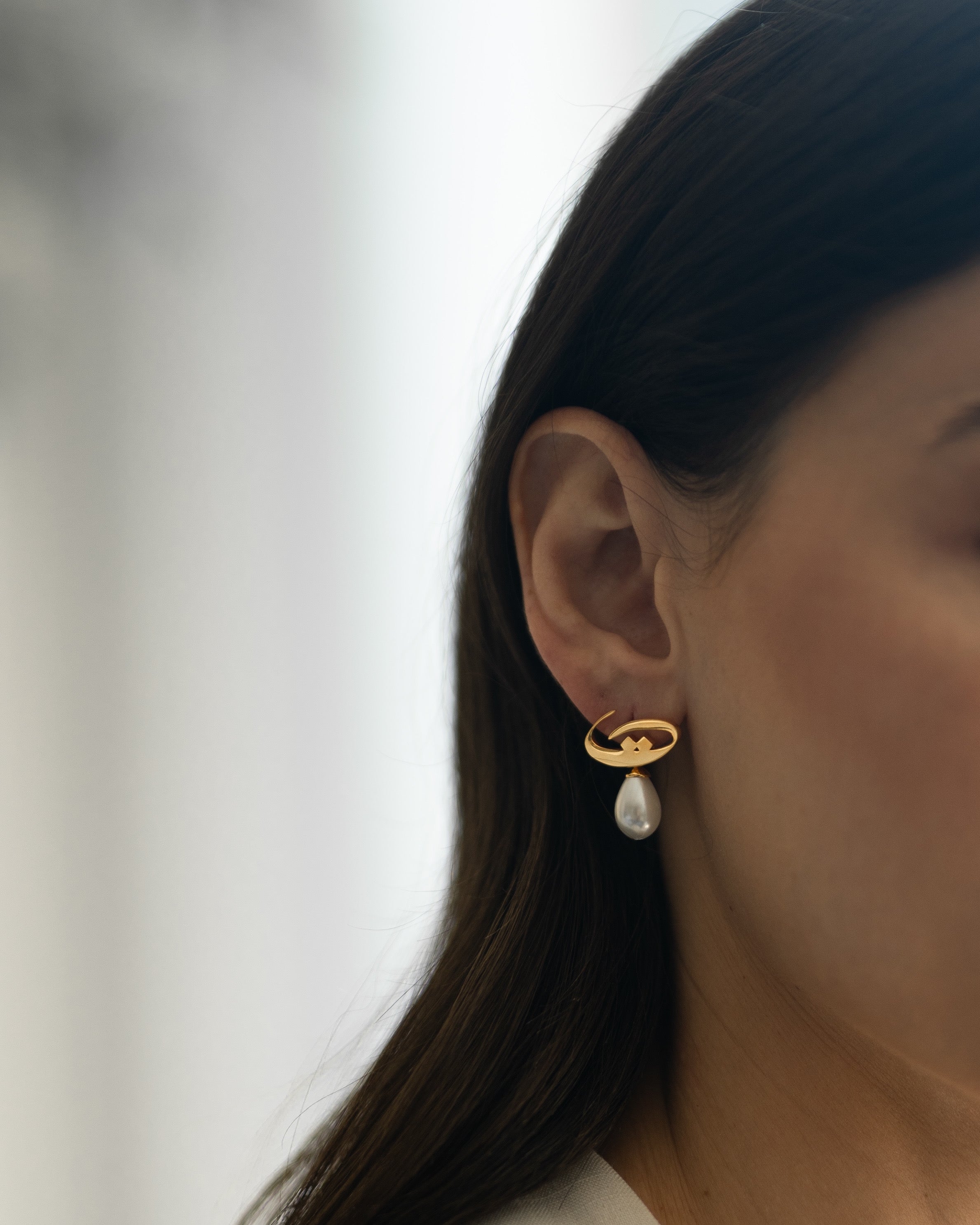 Calligraphed Arabic Letter Earrings