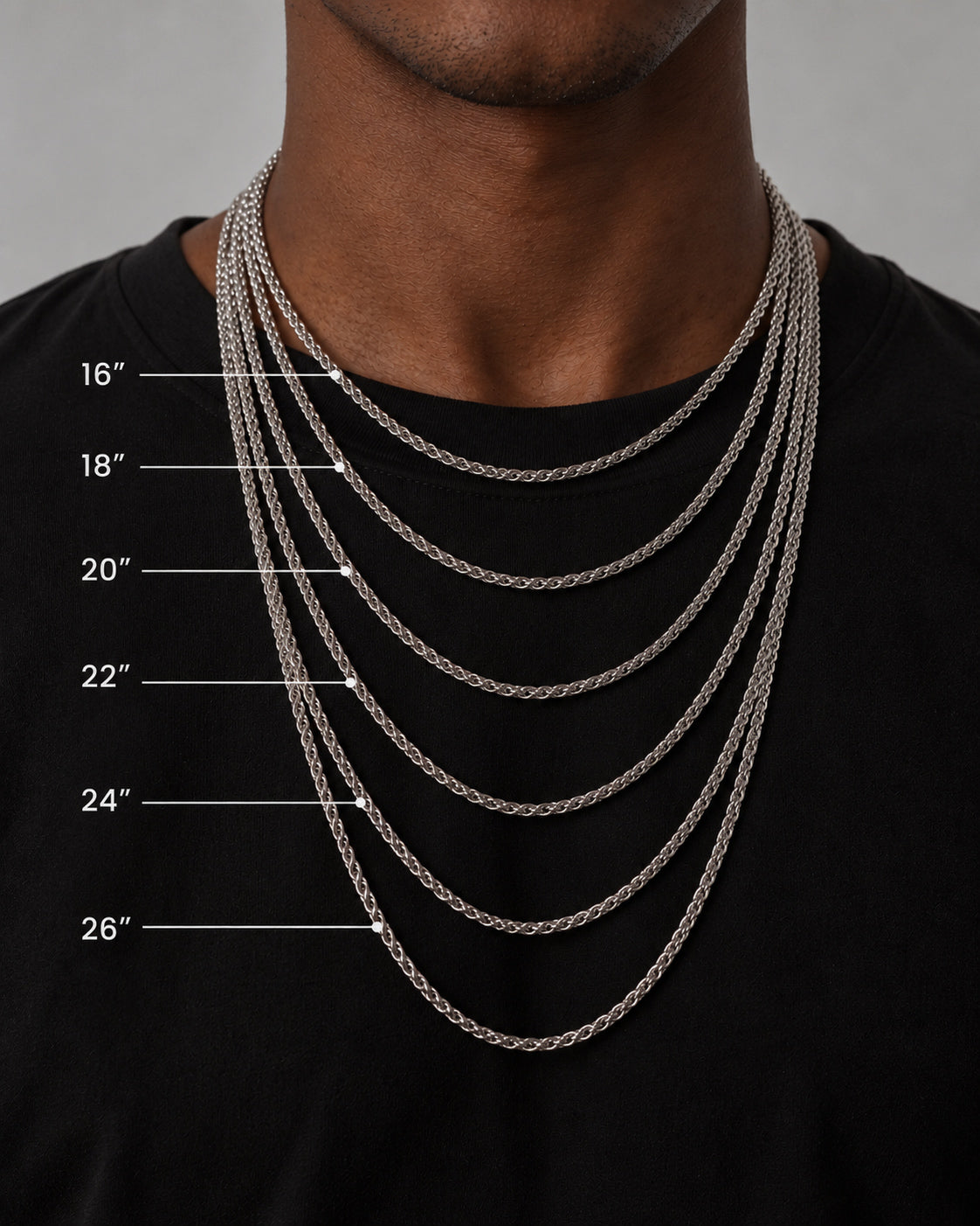 Rope chain (Silver) 3mm