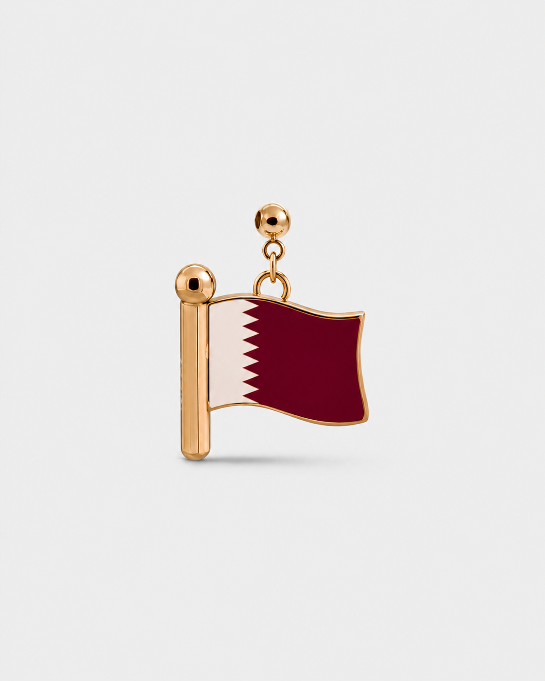 Charm flag Qatar (Golden)