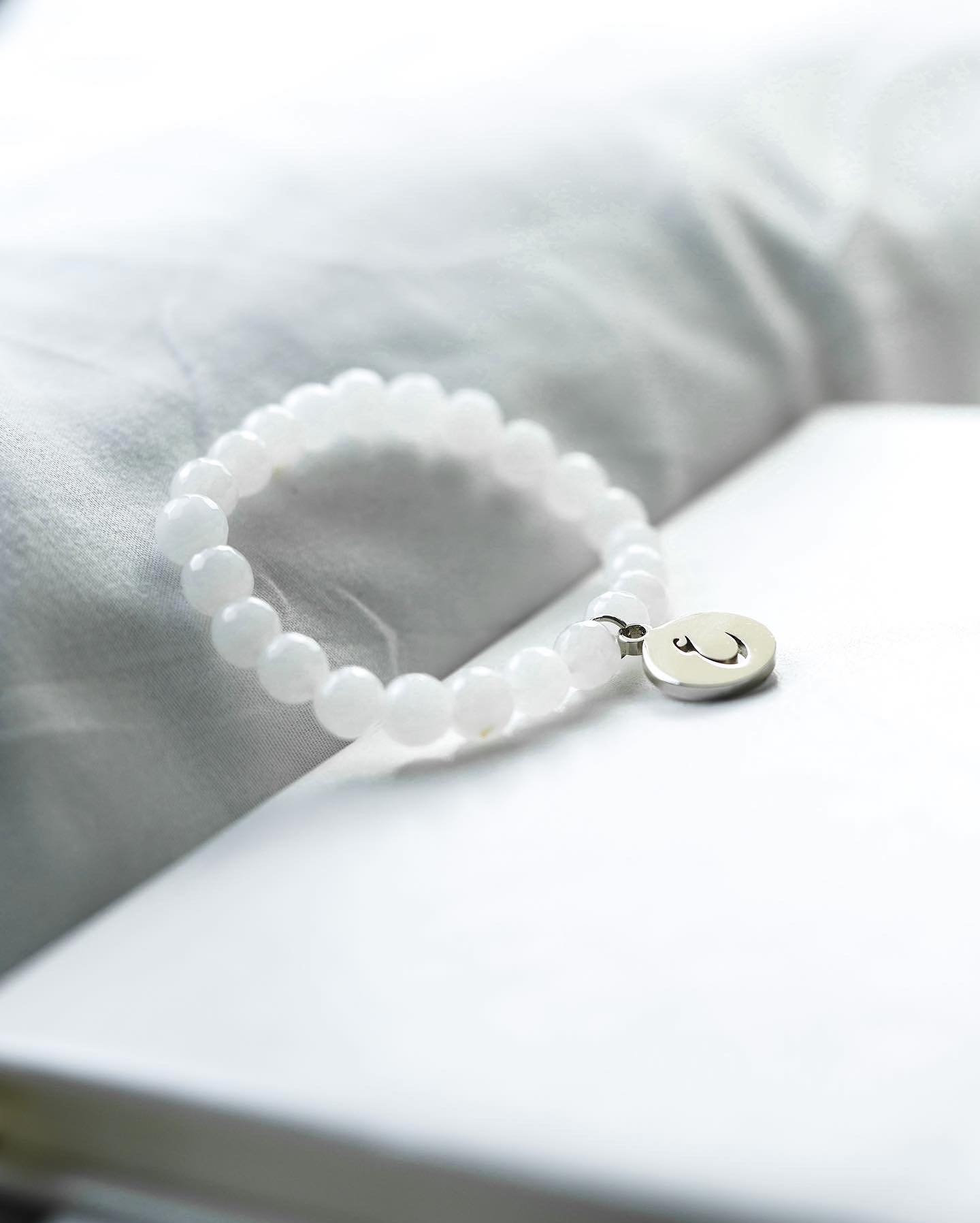 Milky White Bead Bracelet