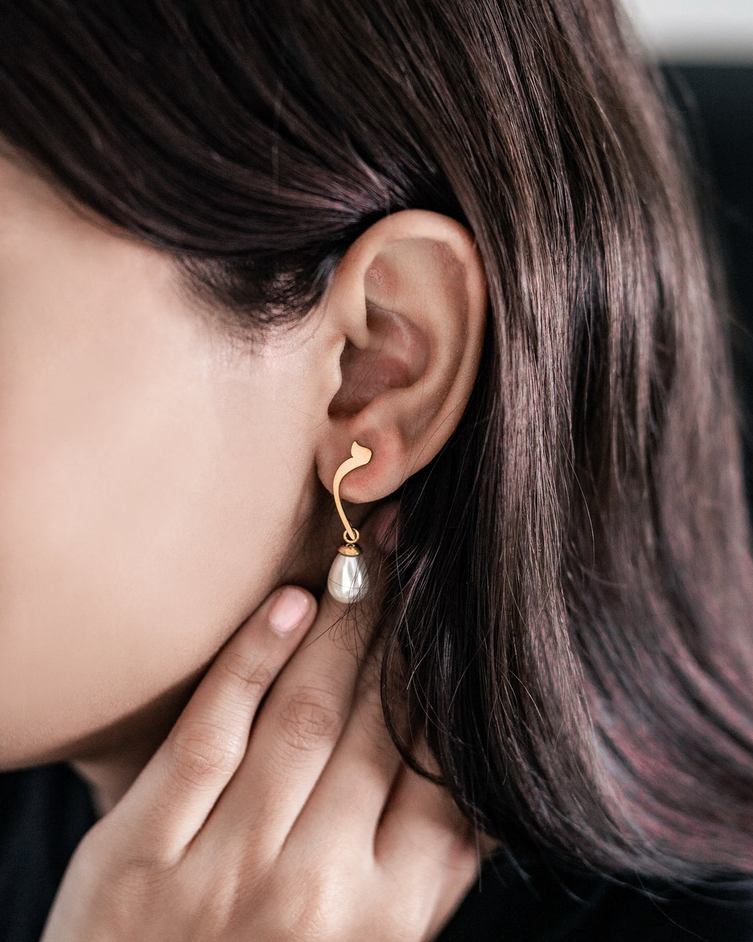 Calligraphed Letter Earrings م