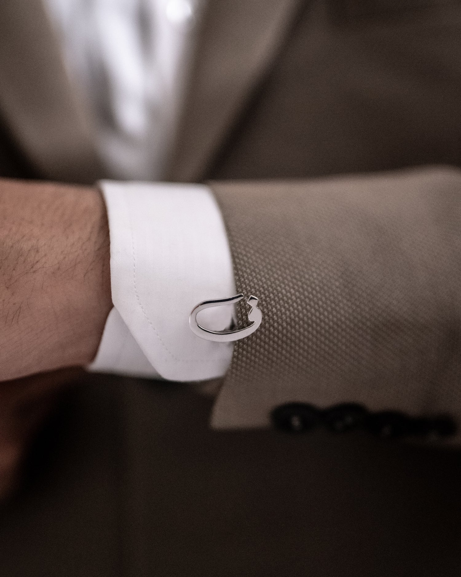 Calligraphed Arabic Initial Cufflinks