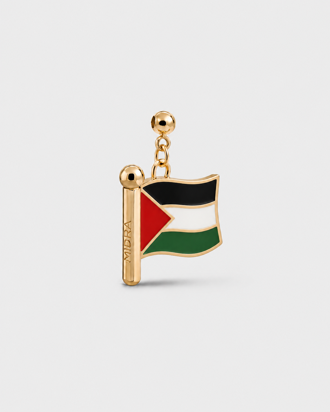Charm flag Palestine (Golden)