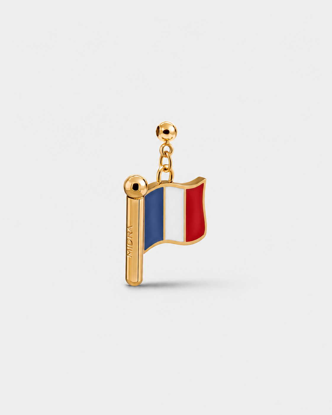 Charm flag France (Golden)