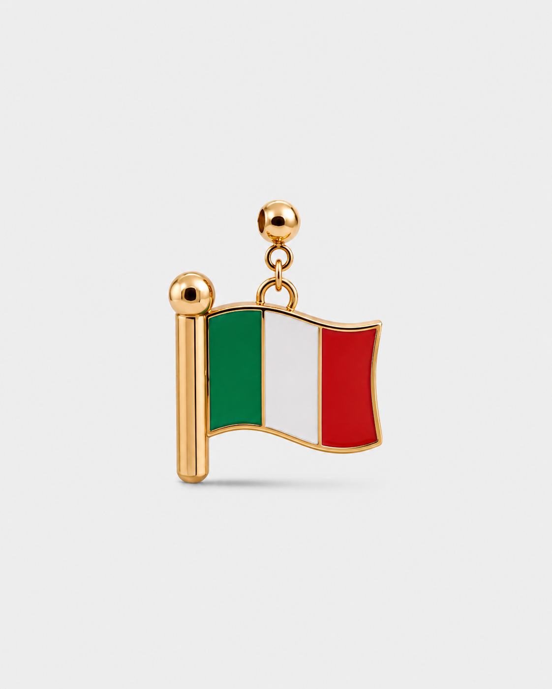 Charm flag Italy (Golden)