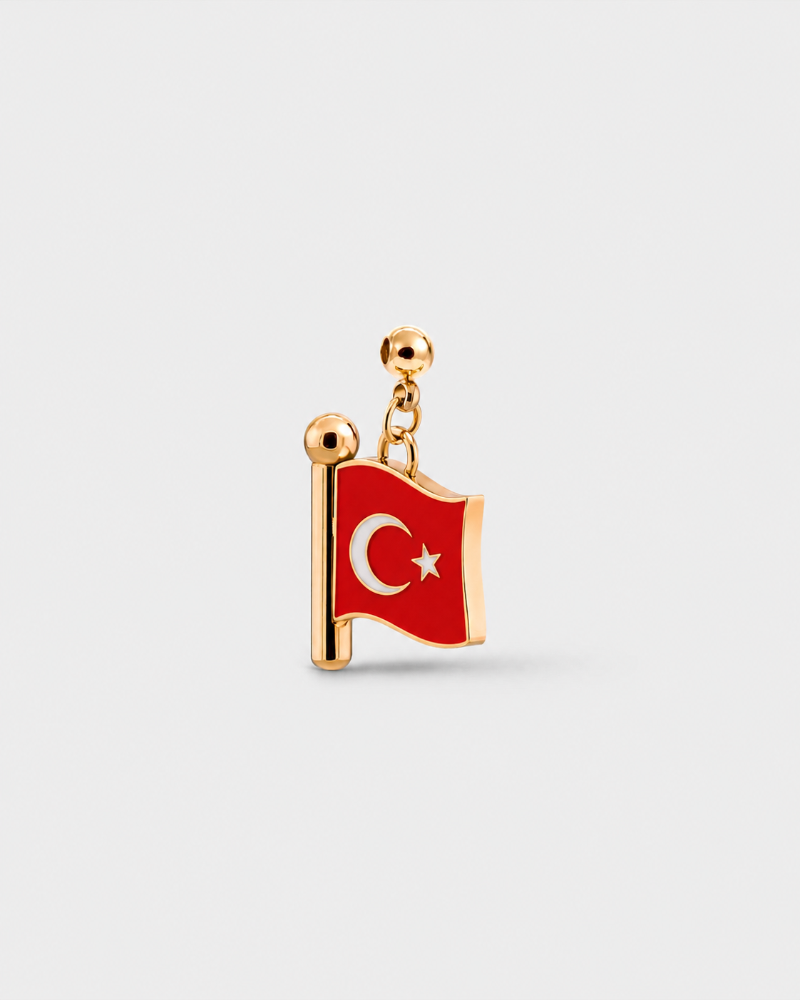 Charm flag Turkey (Golden)