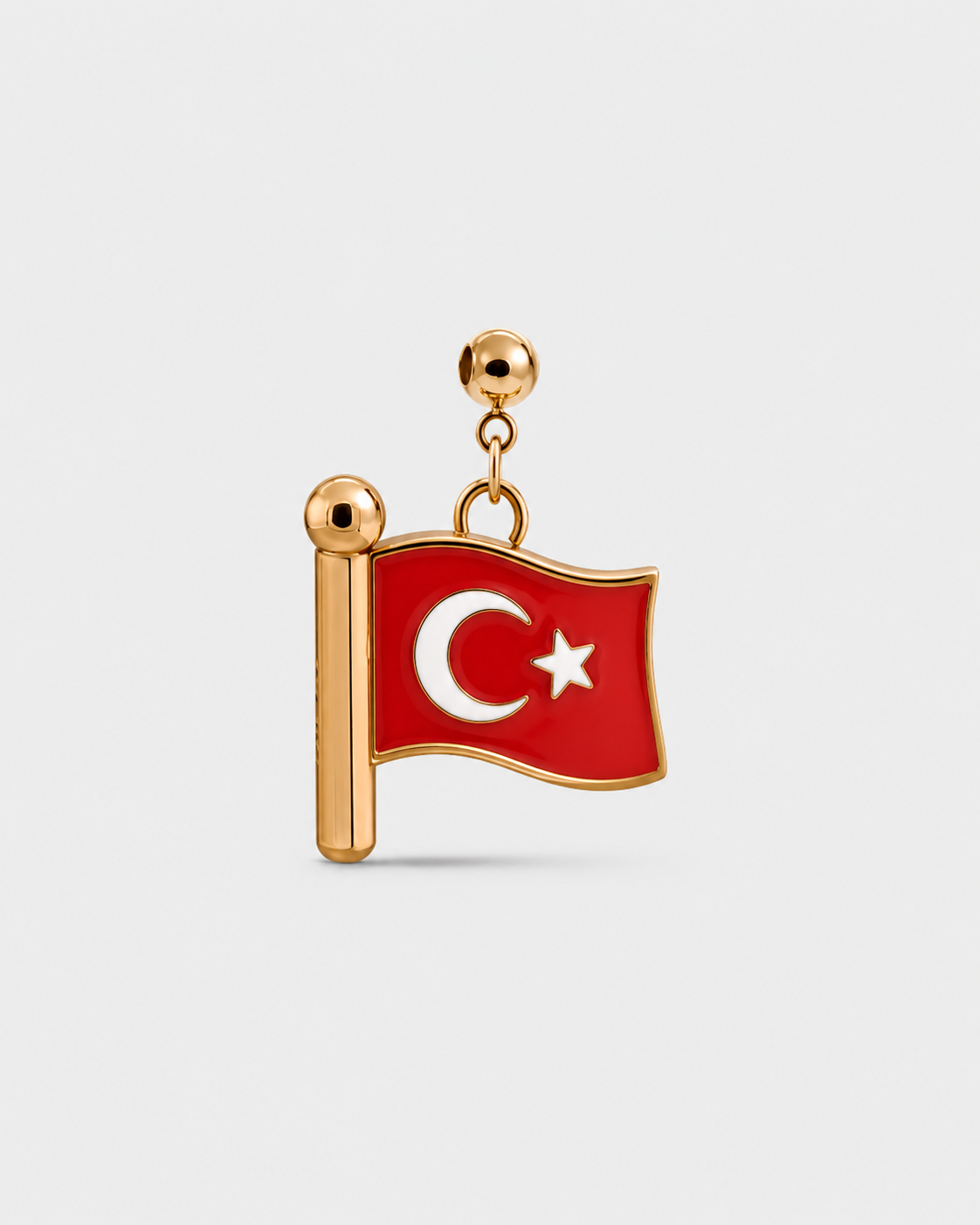 Charm flag Turkey (Golden)