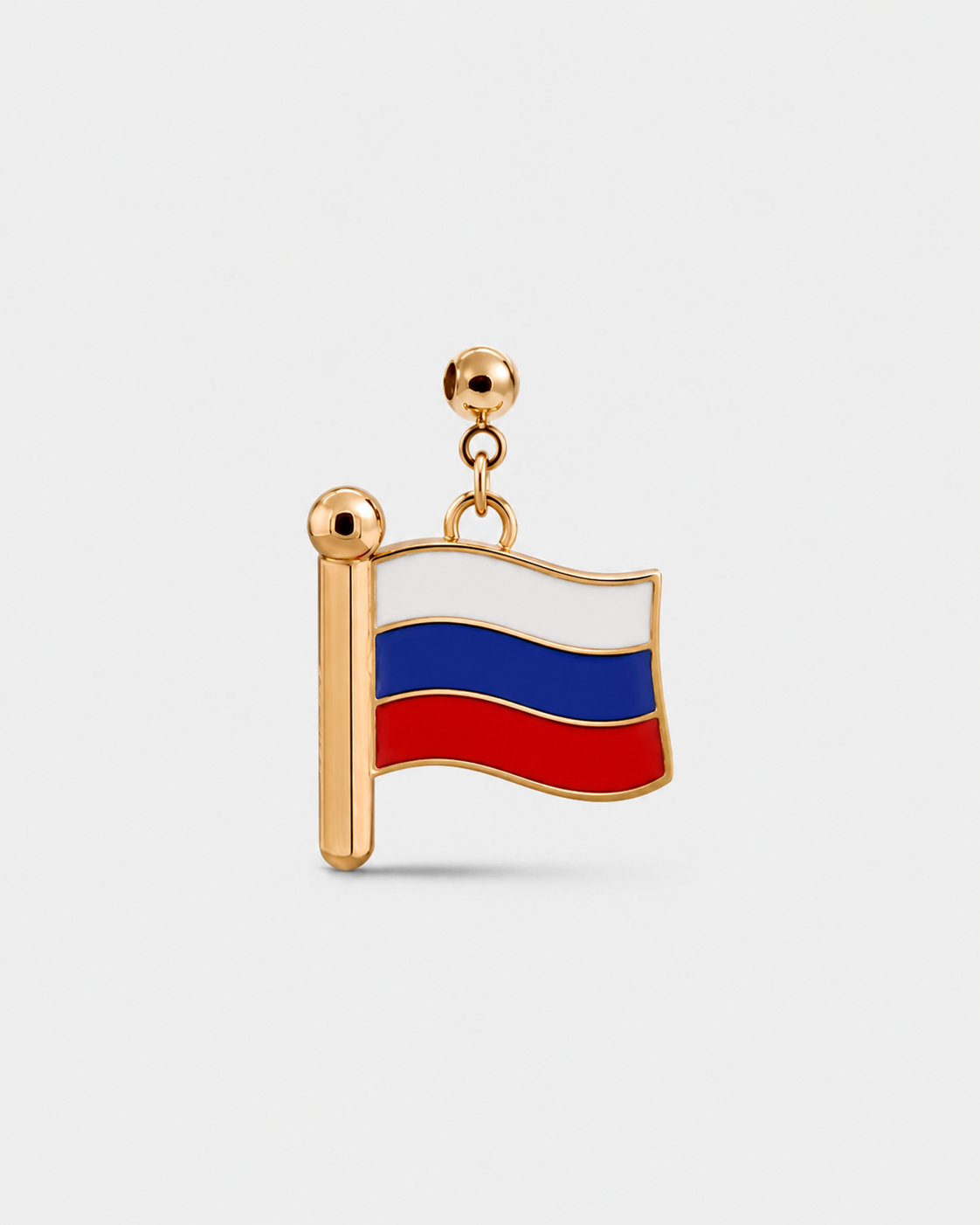 Charm flag Russia (Golden)