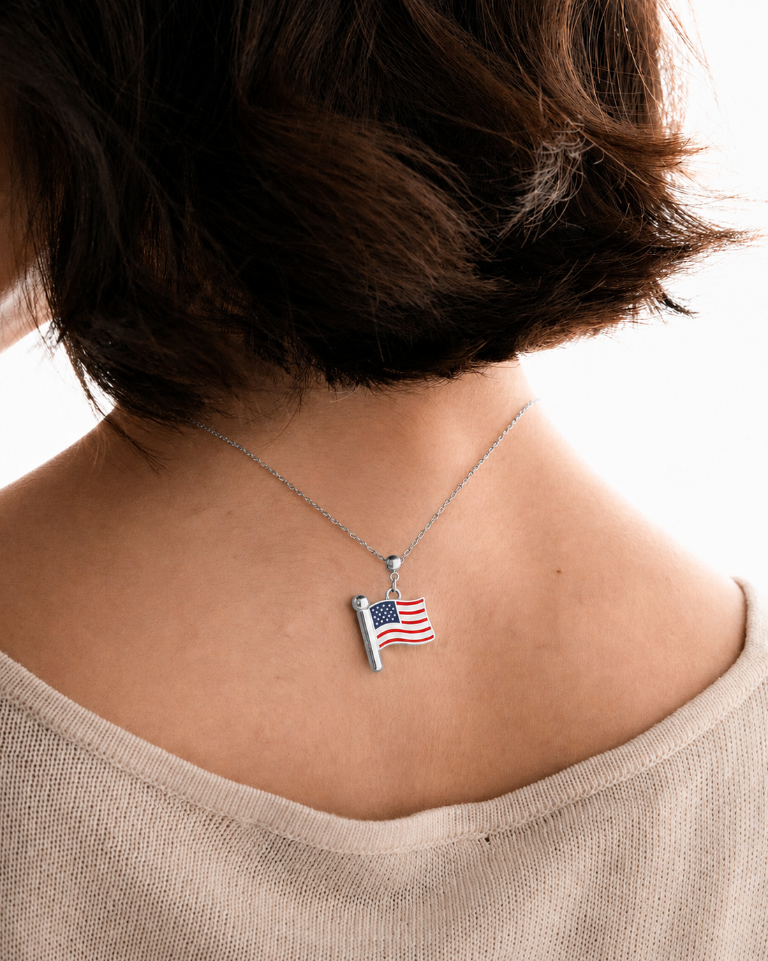 Charm flag USA (Silver)