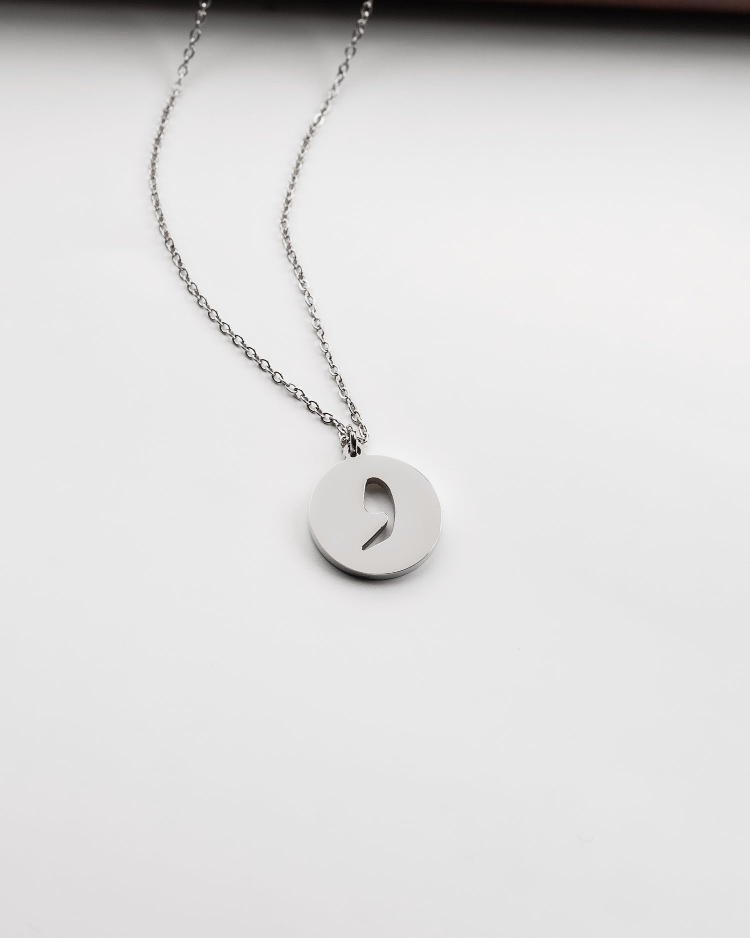 Initial Necklace (Silver) و