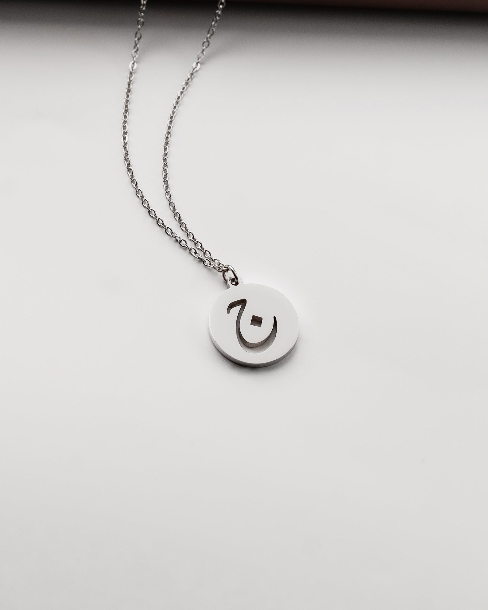 Initial Necklace (Silver) ج