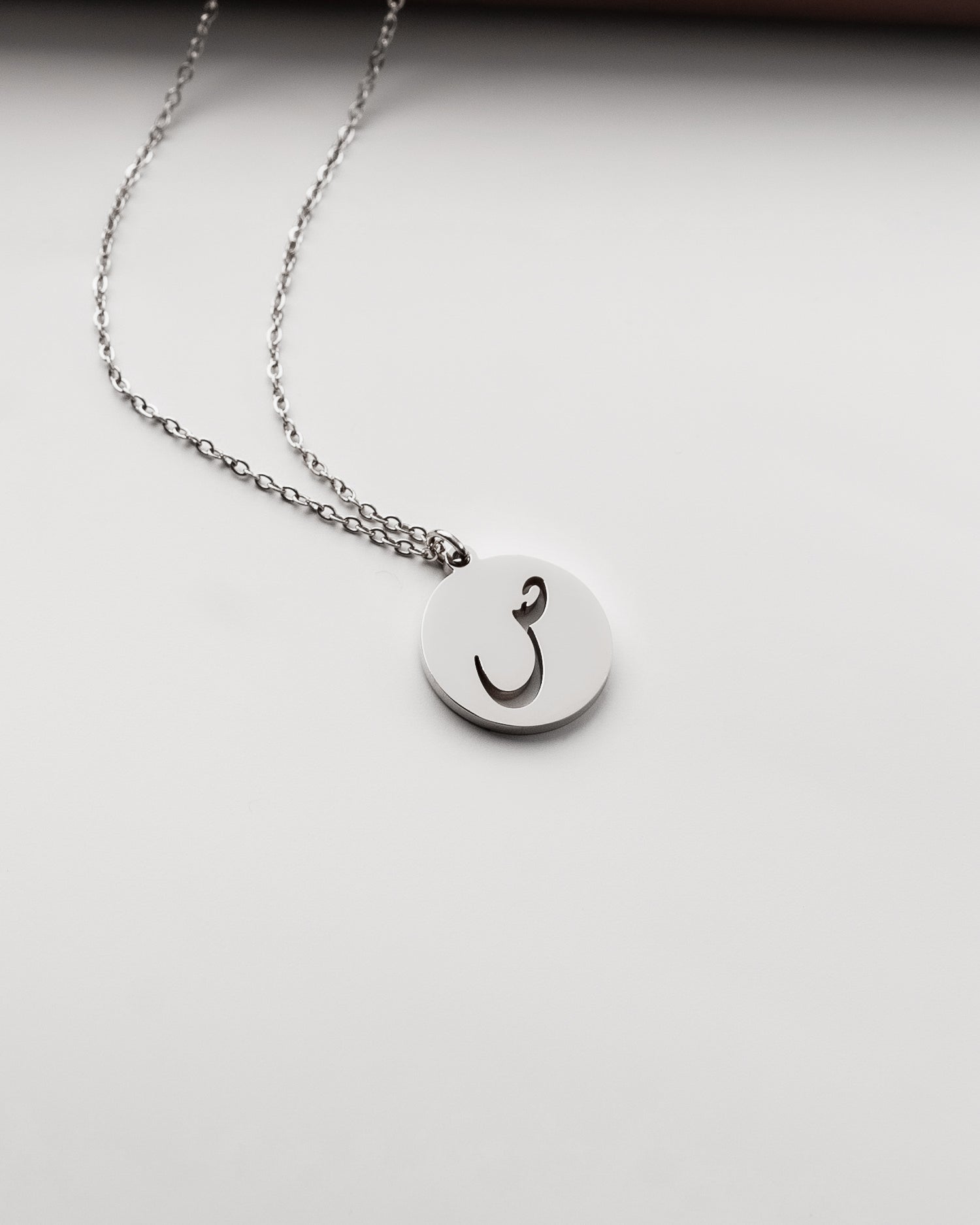 Initial Necklace (Silver) ص