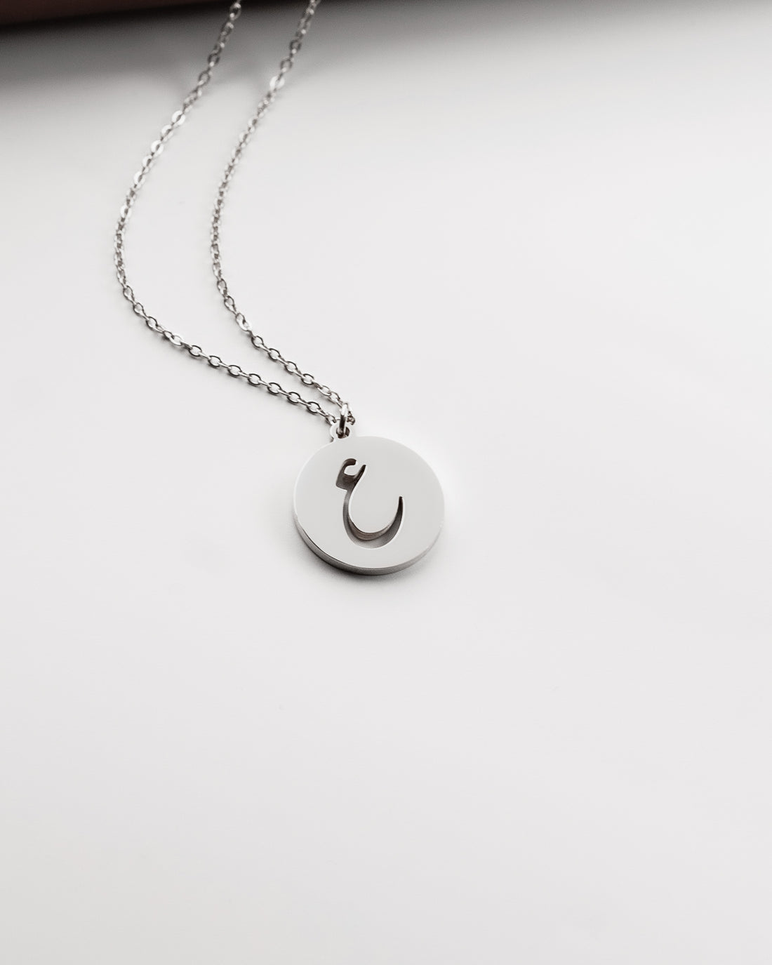 Initial Necklace (Silver) ع