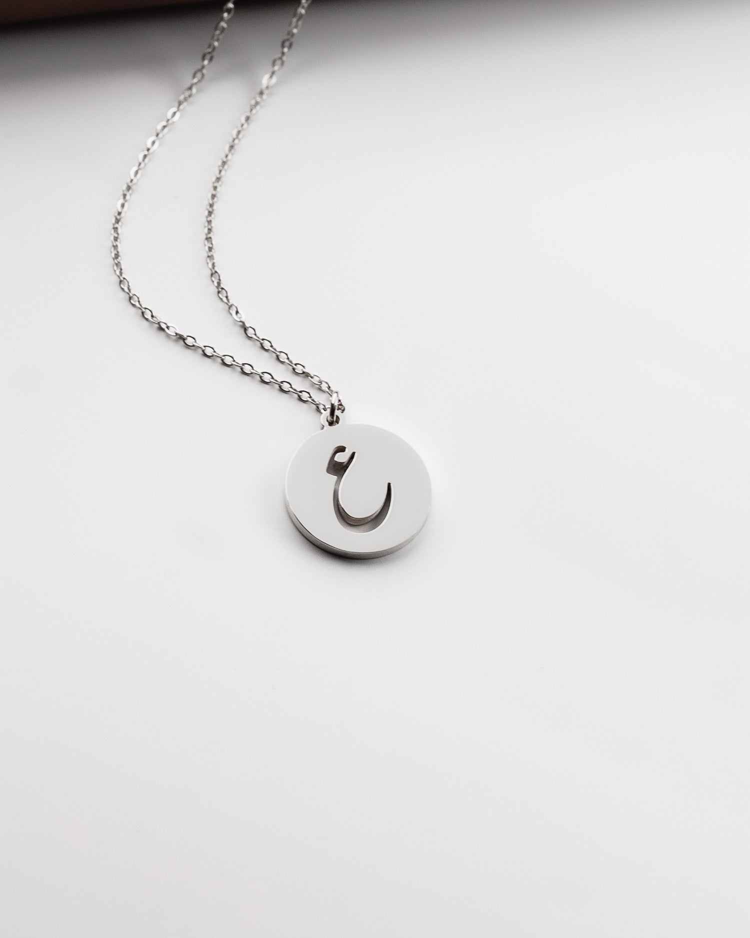 Initial Necklace (Silver) ع