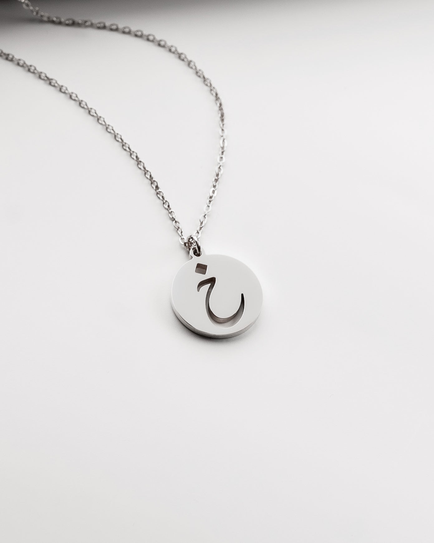 Initial Necklace (Silver) خ