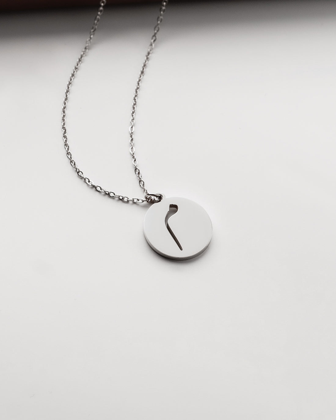 Initial Necklace (Silver) م
