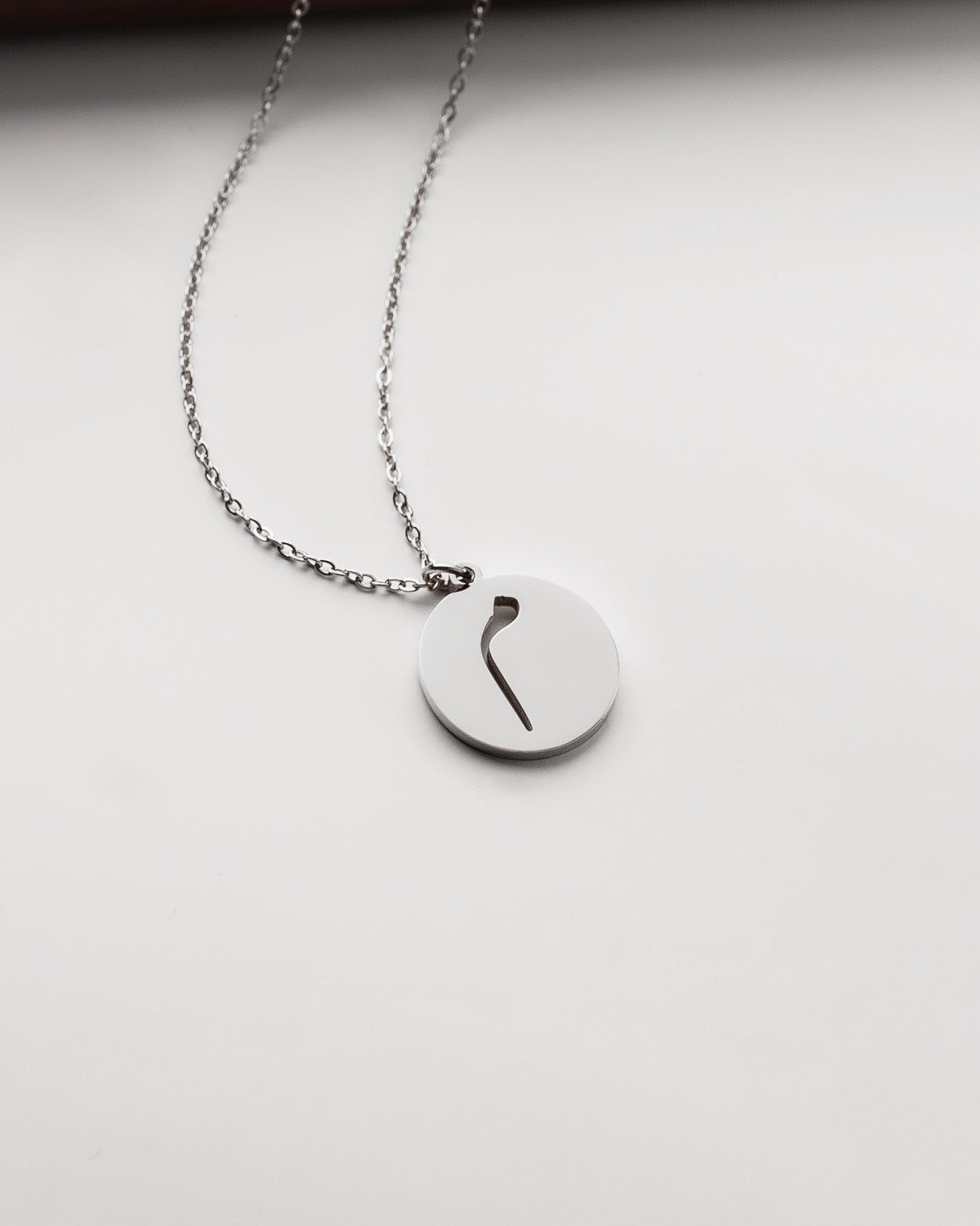 Initial Necklace (Silver) م