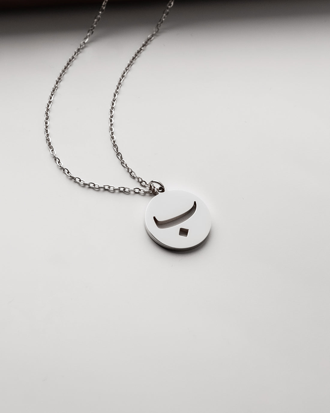Initial Necklace (Silver) ب