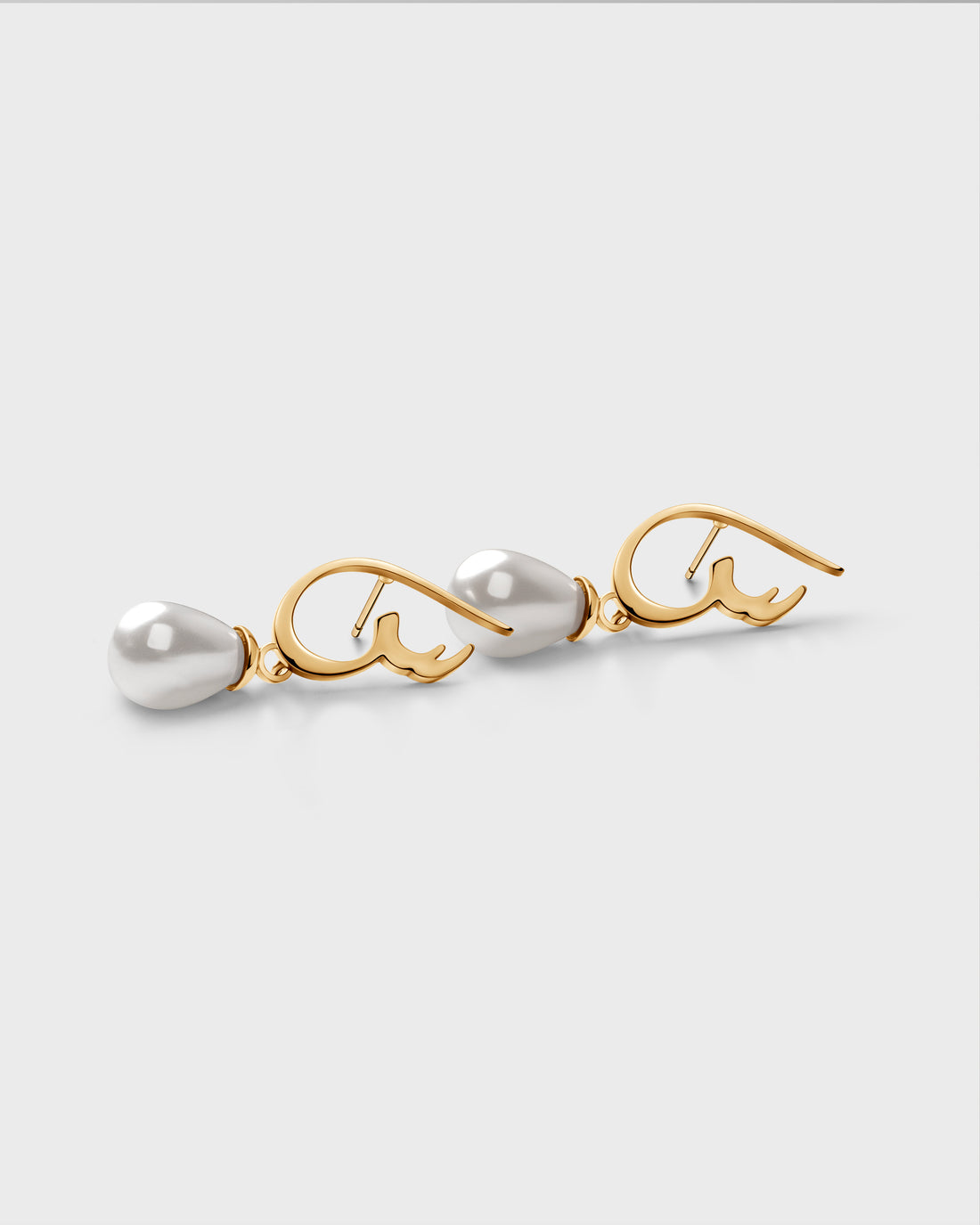 Calligraphed Letter Earrings س