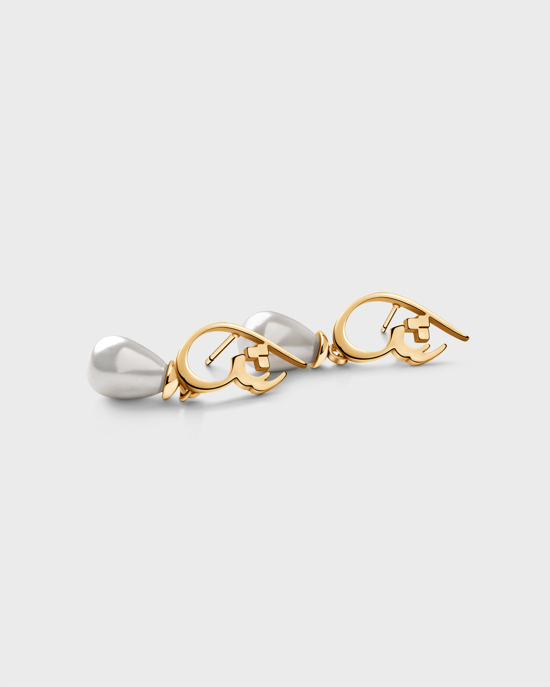 Calligraphed Letter Earrings ش