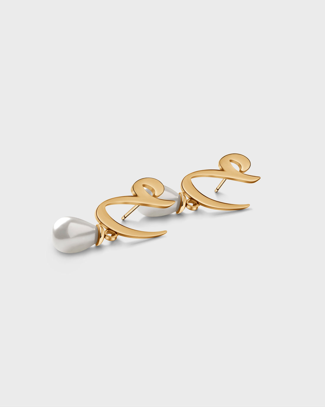 Calligraphed Letter Earrings ع