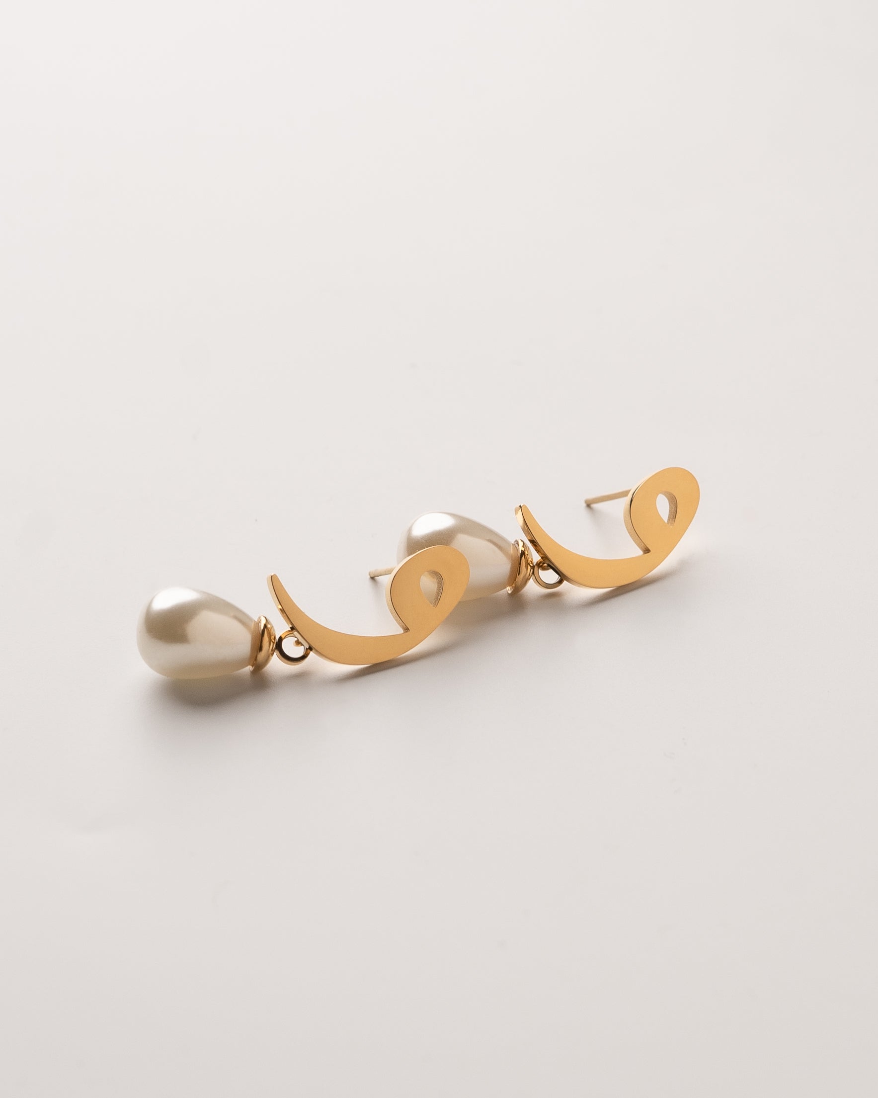 Calligraphed Letter Earrings و