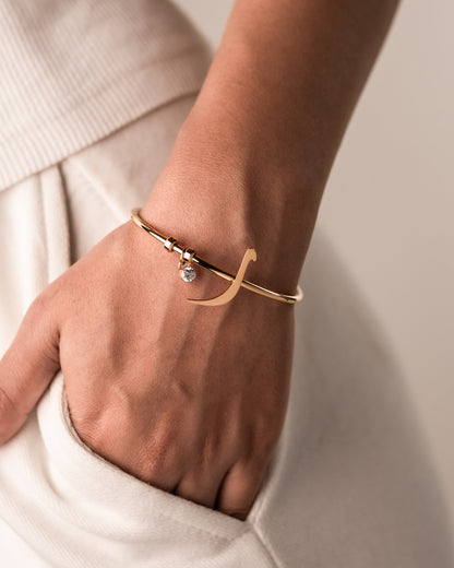 Arabic Initial Cuff ر