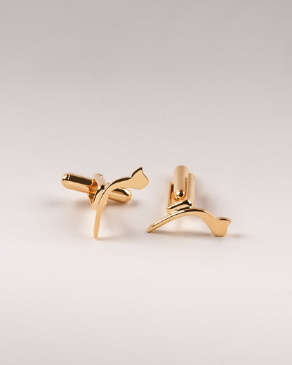 Calligraphed Arabic Initial Cufflinks