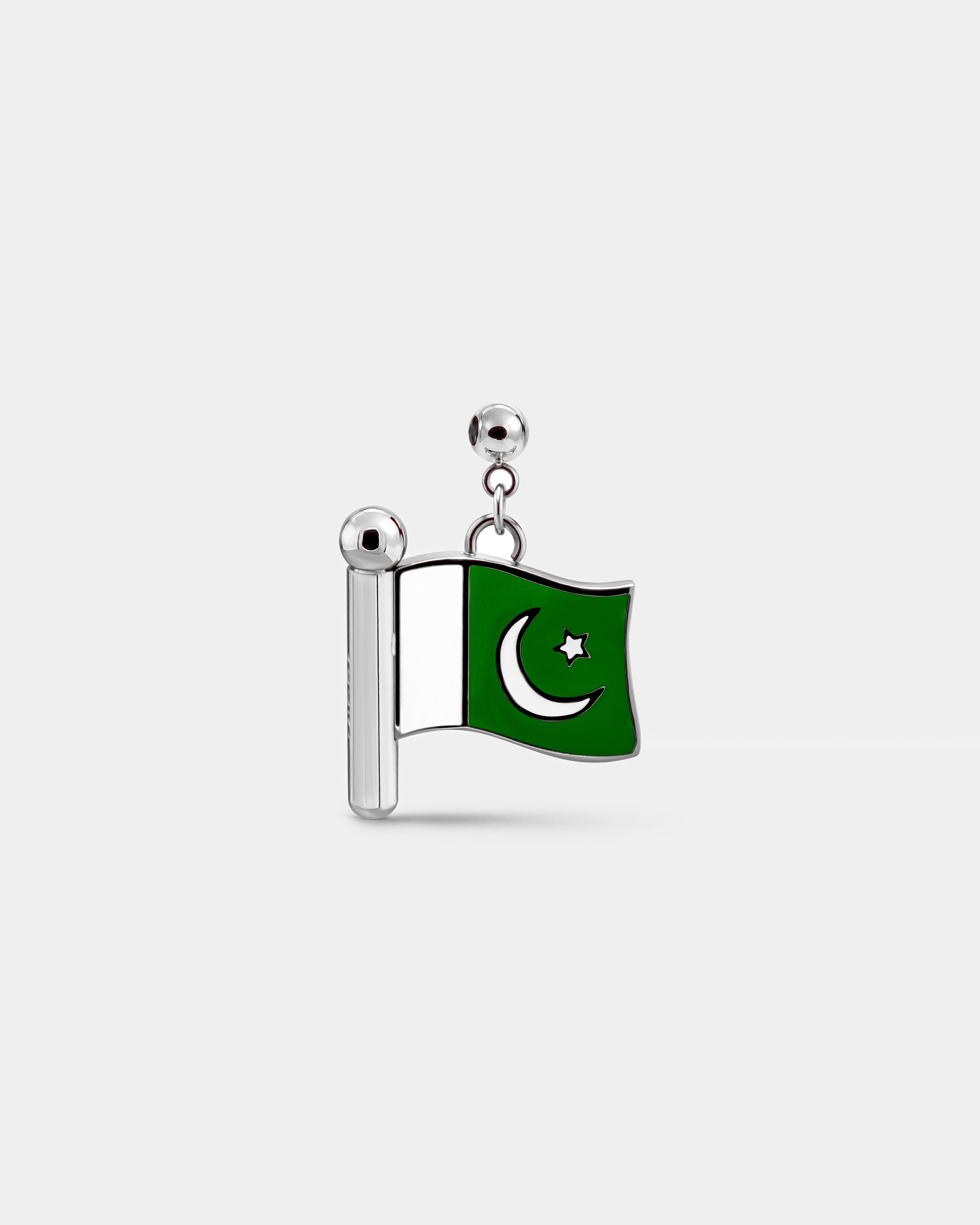 Charm Flag Pakistan (Silver)