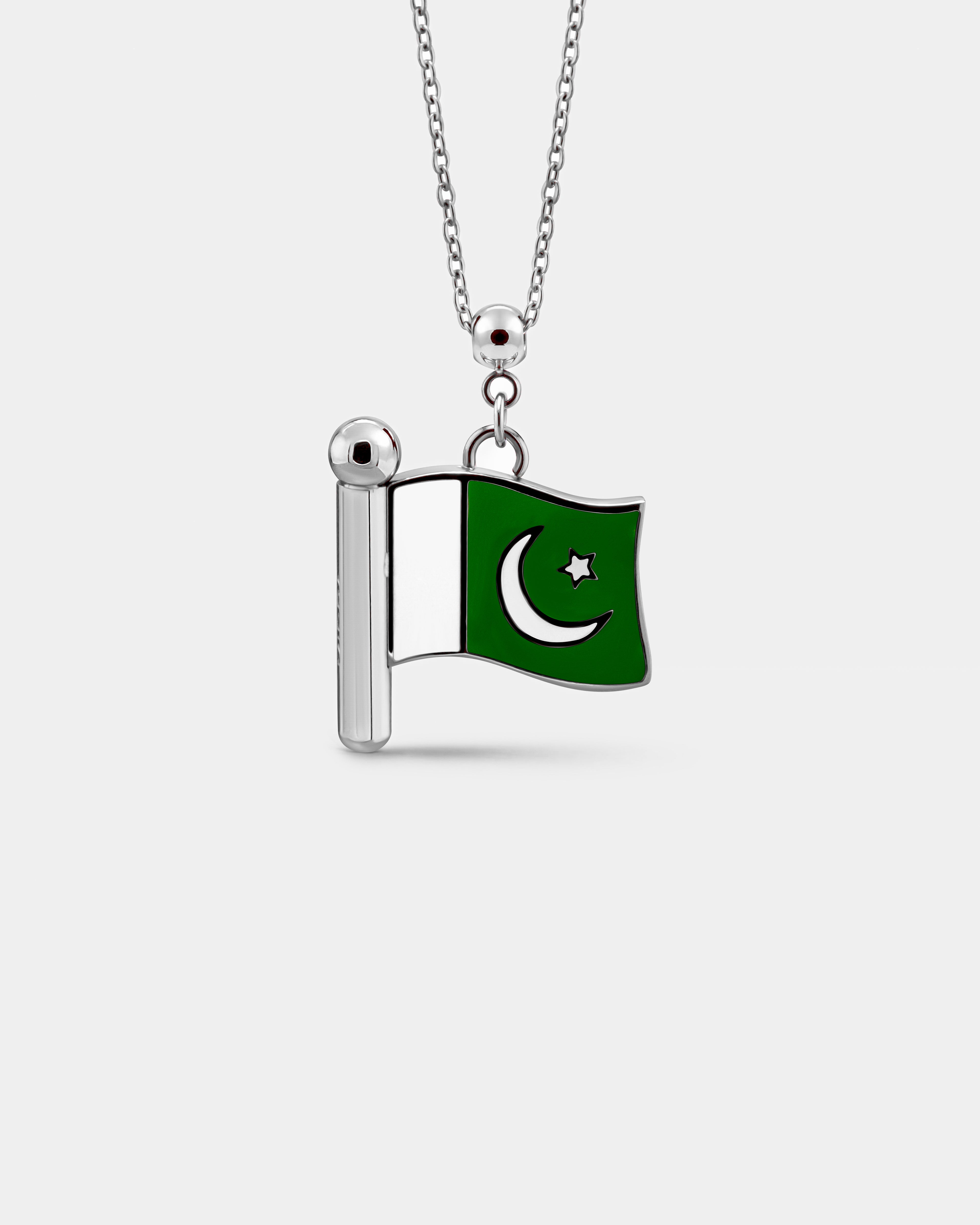 Charm Flag Pakistan (Silver)